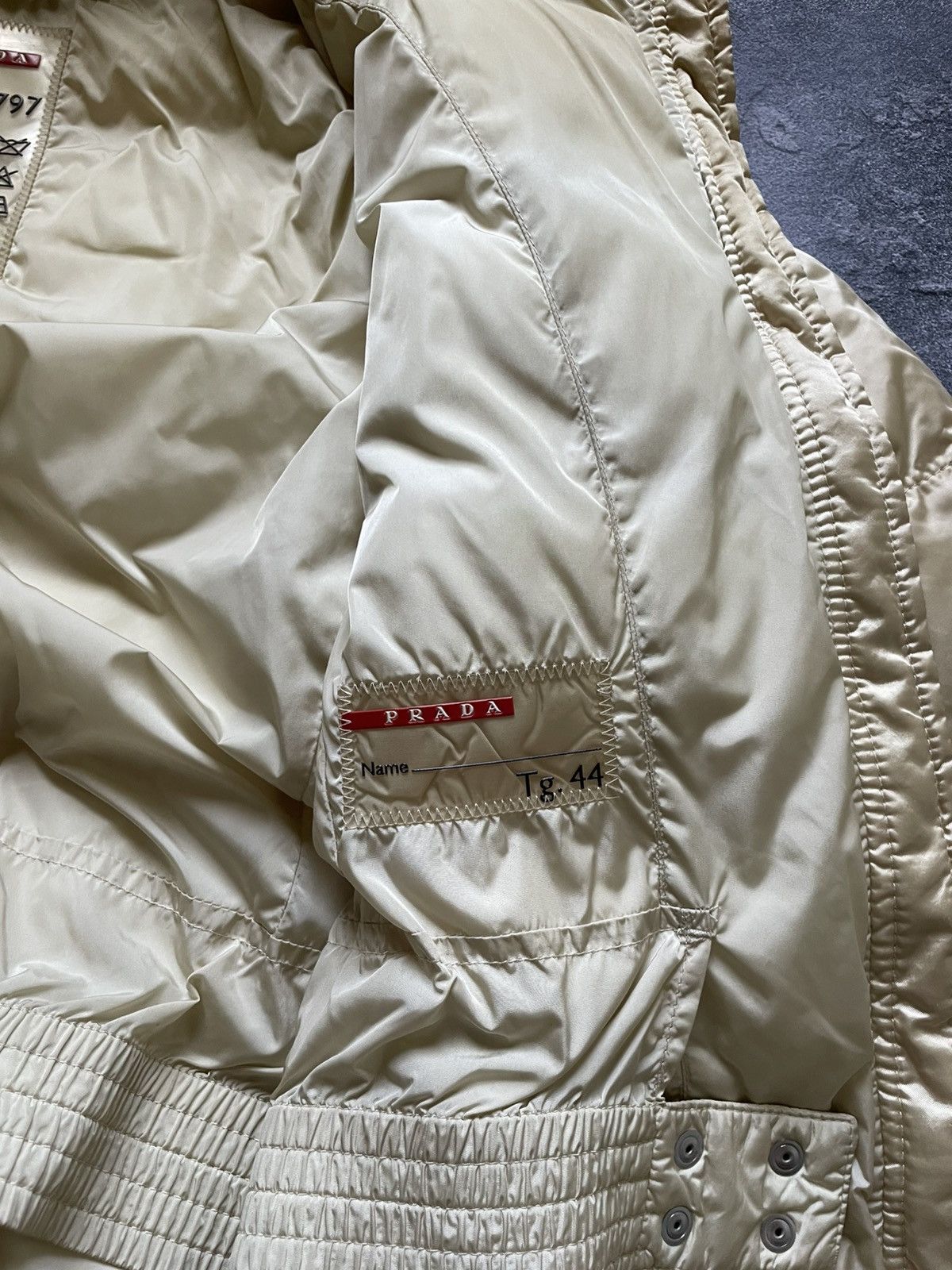 Prada × Vintage Vintage Prada Blue Fox Brown Tab Fur Hooded Down Jacket Size M / US 6-8 / IT 42-44 - 11 Thumbnail