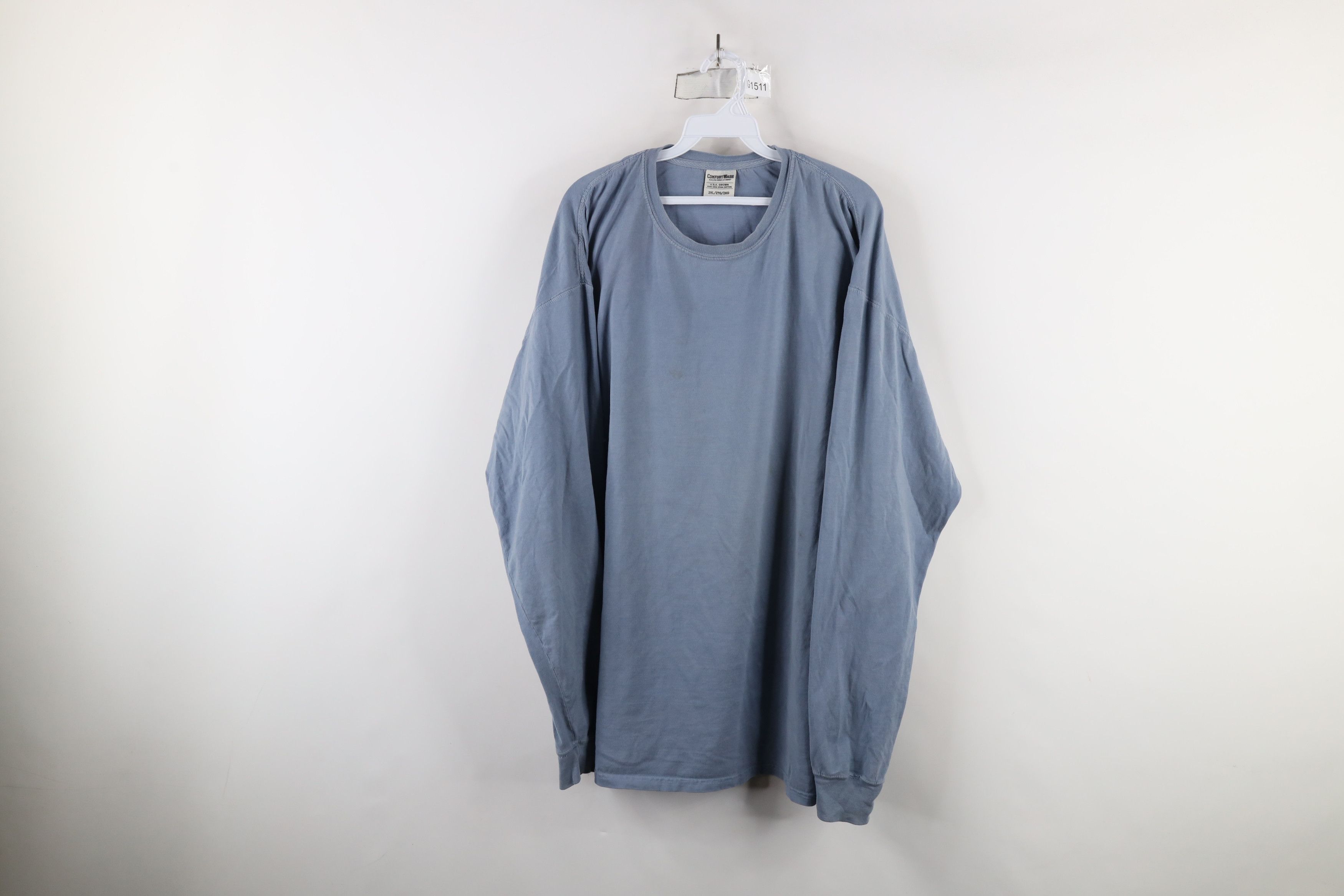 Vintage Vintage 90s Y2K Streetwear Stonewash Long Sleeve T-Shirt Size US XXL / EU 58 / 5 - 1 Thumbnail