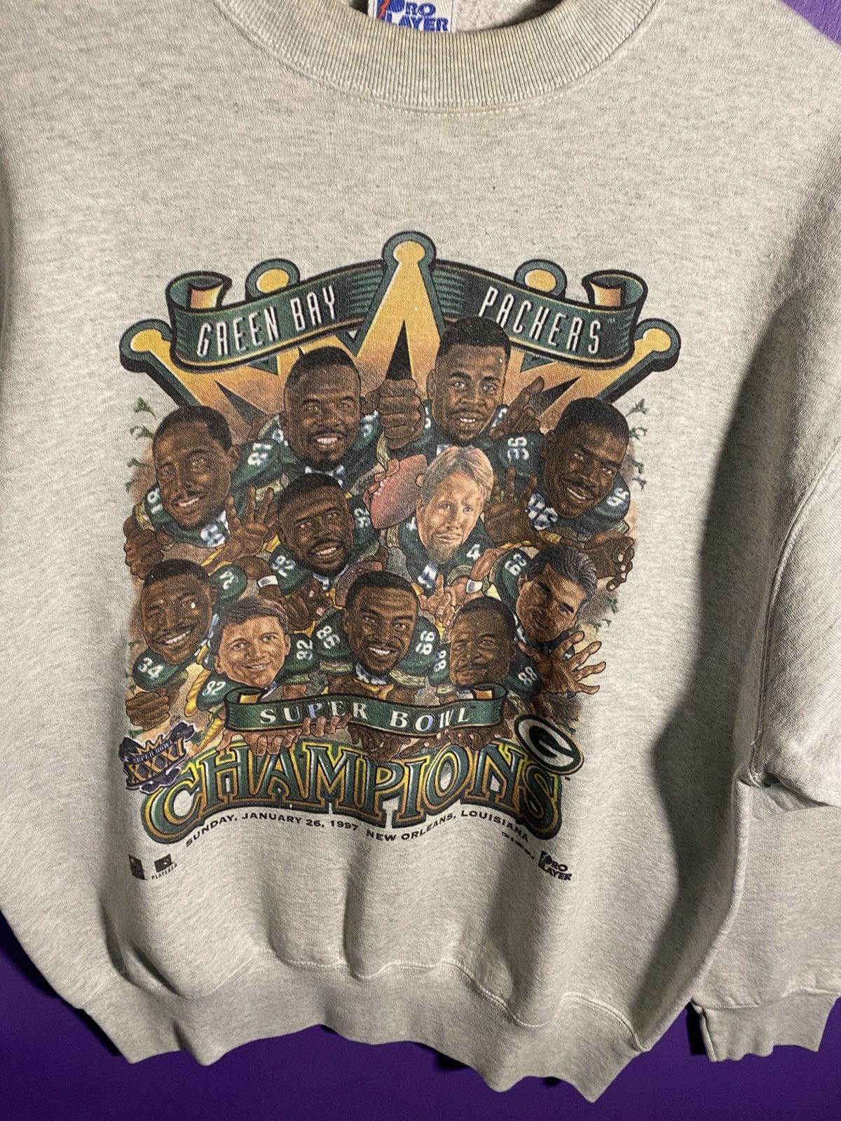 Vintage Vintage 1997 Pro player Packers Super Bowl champs sweatshirt Size US L / EU 52-54 / 3 - 3 Thumbnail
