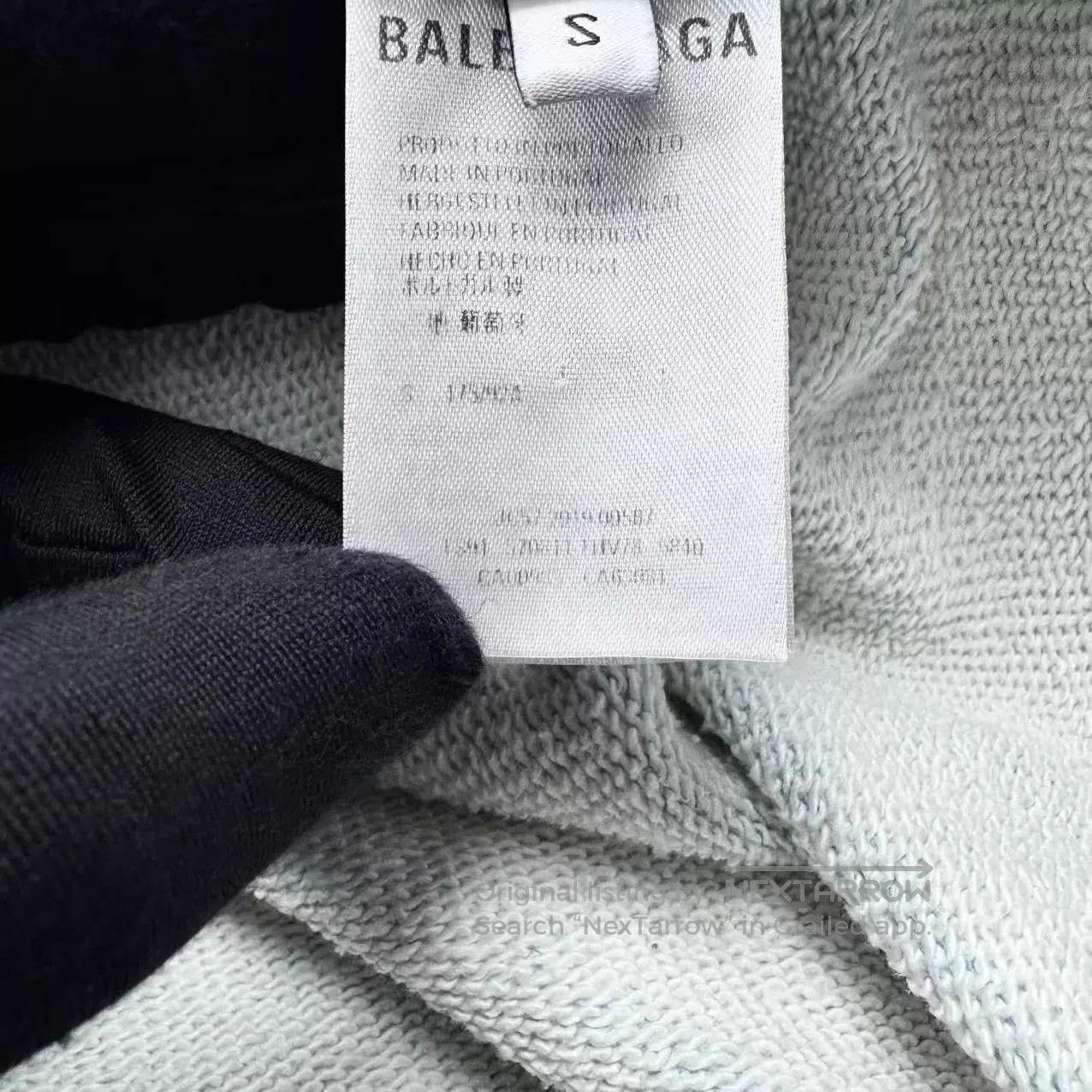 Balenciaga Blue Oversized Hoodie with Front Pocket. Size US S / EU 44-46 / 1 - 5 Thumbnail