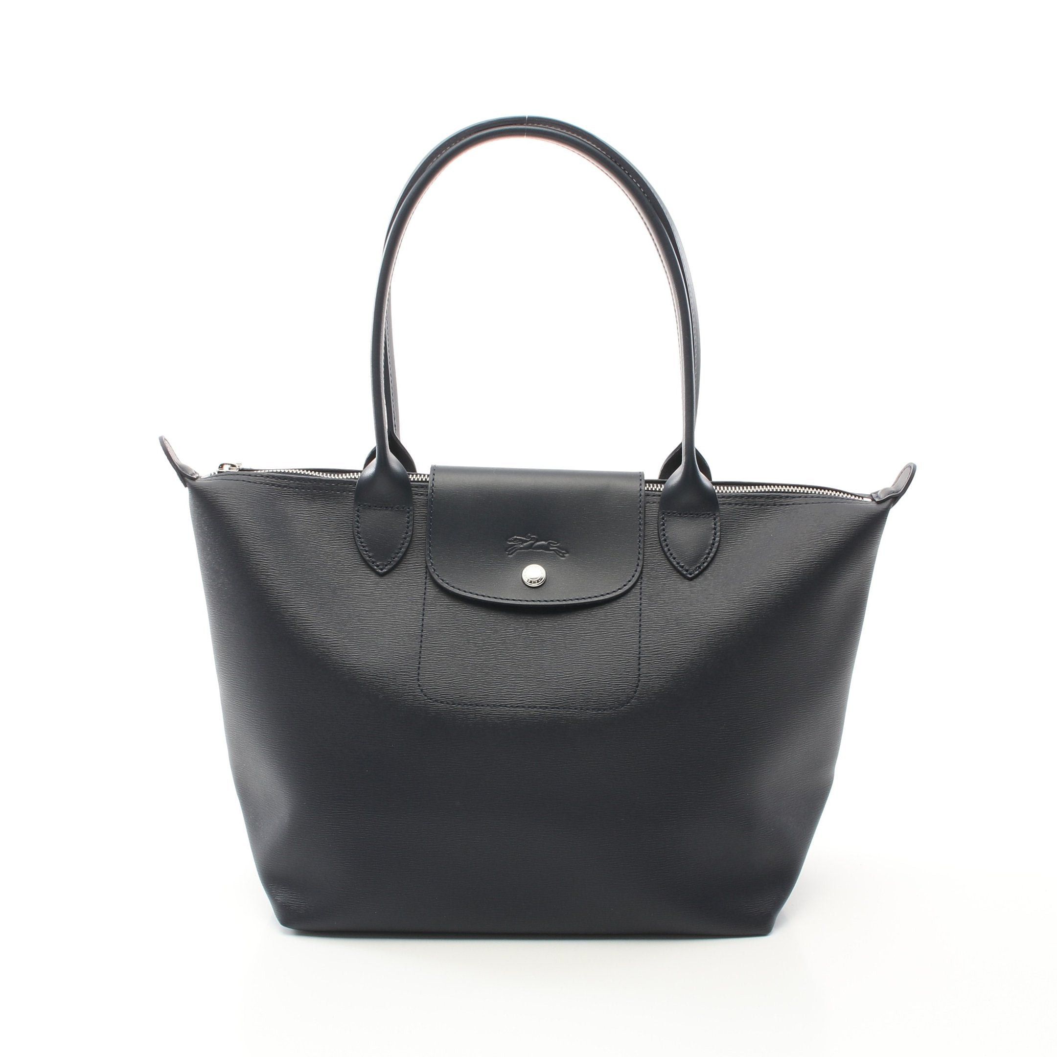 Longchamp Longchamp Le Preage City Shoulder Bag Tote Leather Navy Size ONE SIZE - 1 Thumbnail