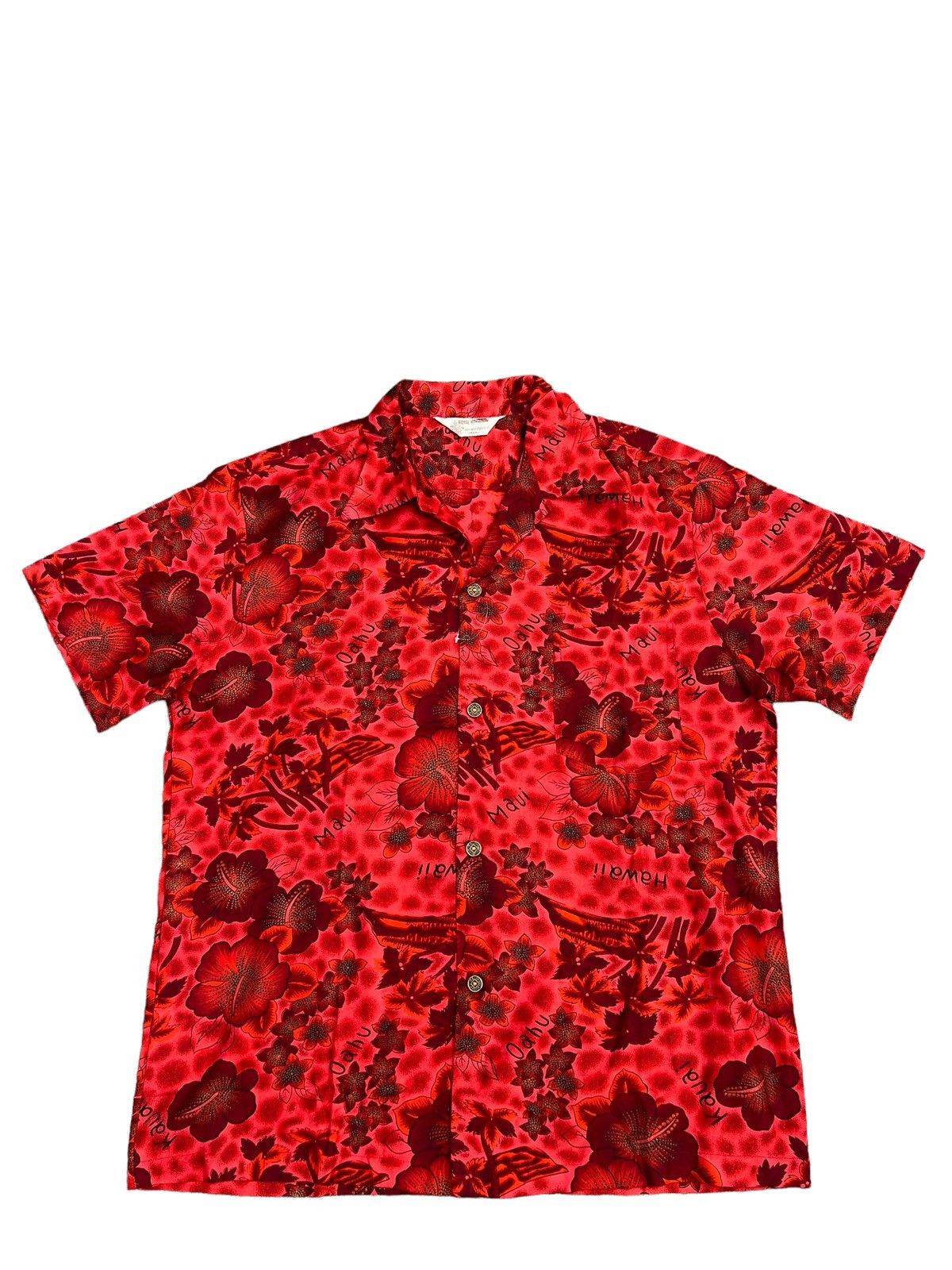 Vintage RARE! Vintage 1960s Royal Hawaiian shirt Aloha Wear Size US XL / EU 56 / 4 - 1 Thumbnail