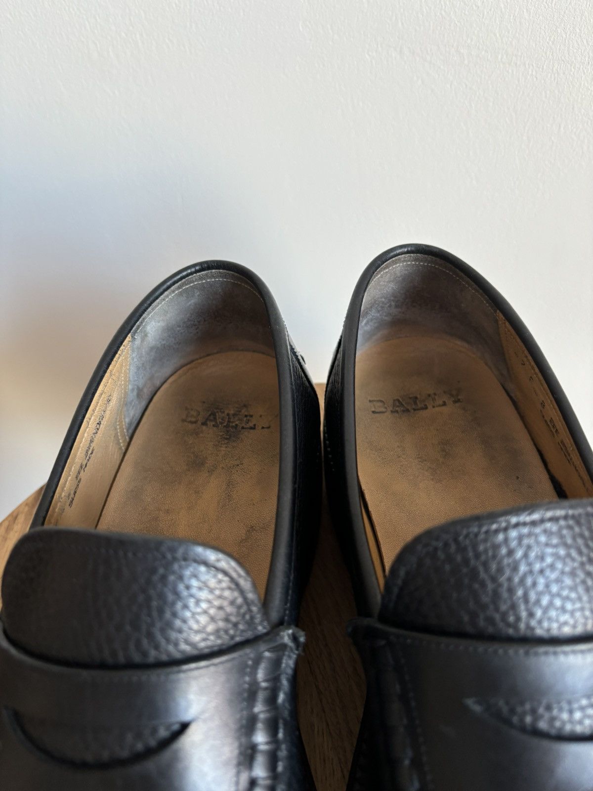Bally Bally Noah Black Leather Rubber Sole Loafers Size US 8 / EU 41 - 7 Thumbnail