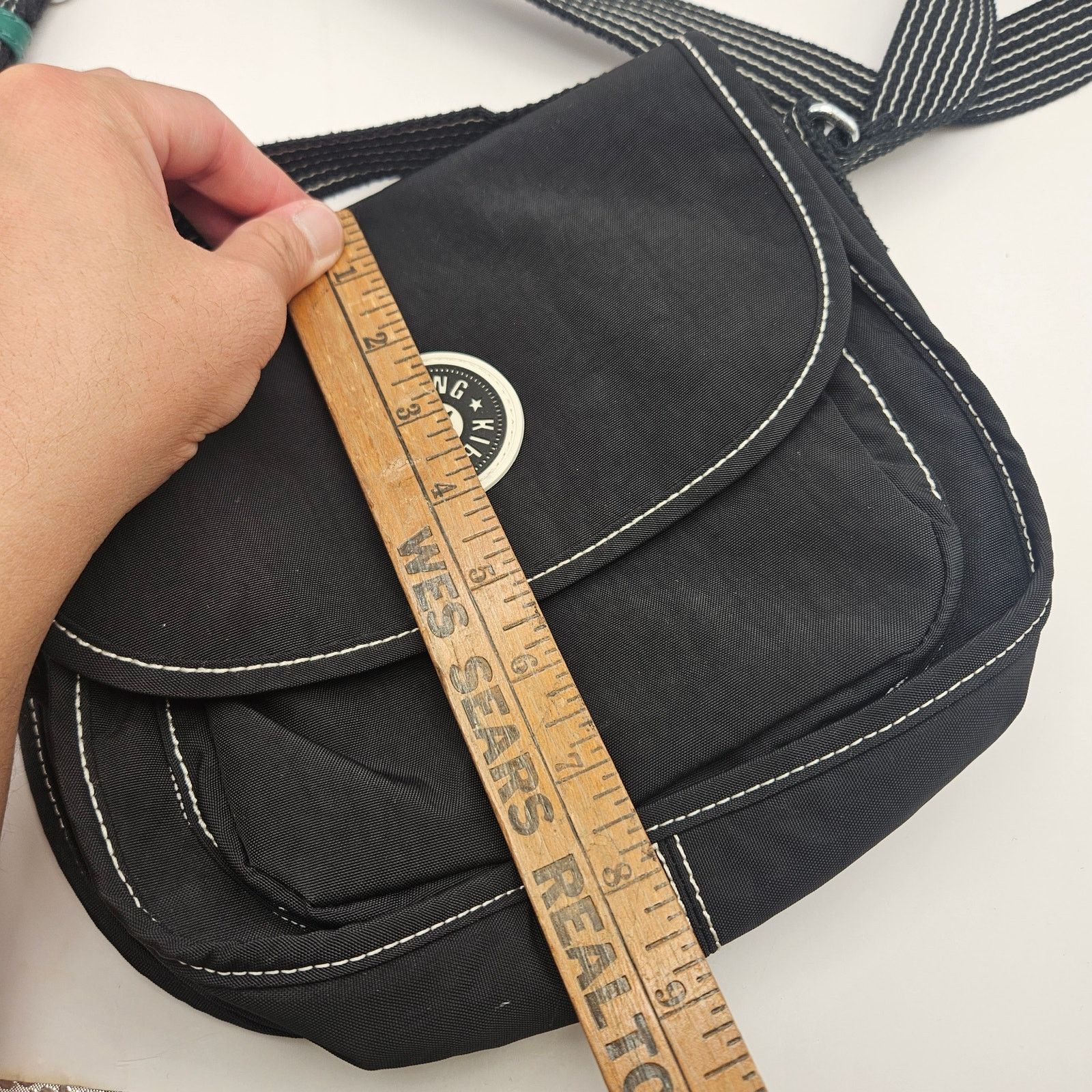 Other KIPLING FINLEY CROSSBODY NYLON BAG FLAP CLOSURE BLACK Size ONE SIZE - 7 Thumbnail
