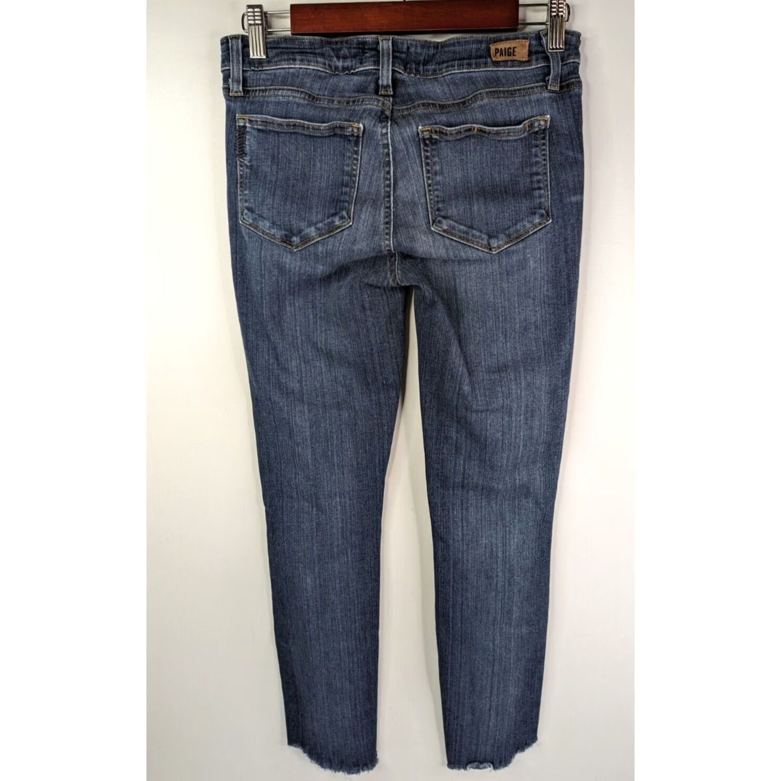 Paige Paige Verdugo Jeans Ankle Blue 27 Skinny Women Denim Raw Hem Belt Loops 5-Pocket Made in USA Size 27" / US 4 / IT 40 - 5 Thumbnail
