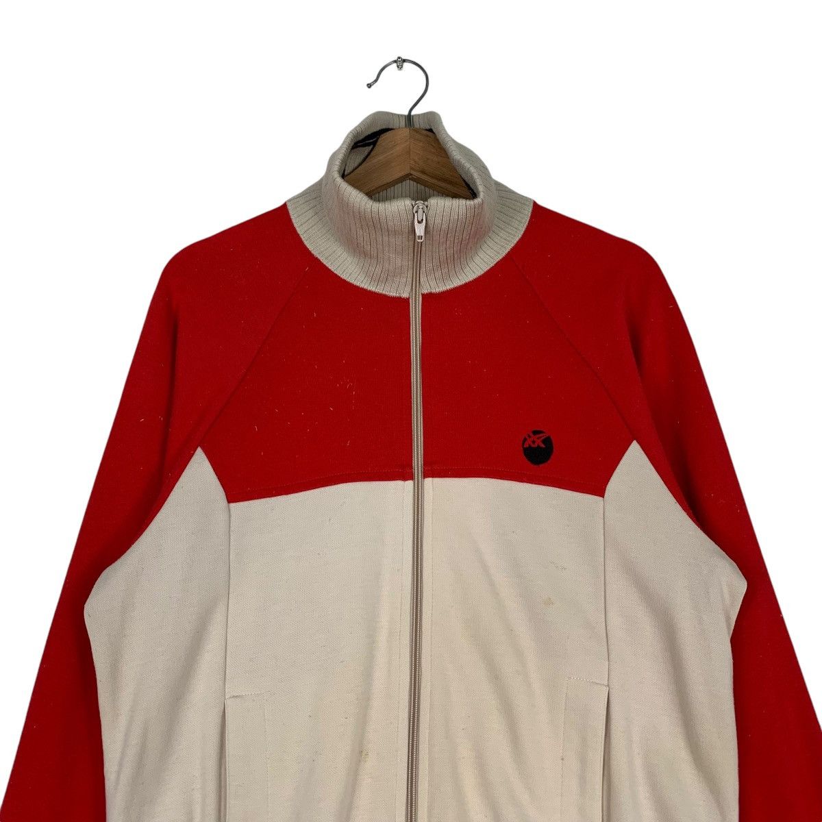 Asics ASICS Red Nude Colorblock Turtleneck Sweater #1256-C57 Size US M / EU 48-50 / 2 - 2 Thumbnail