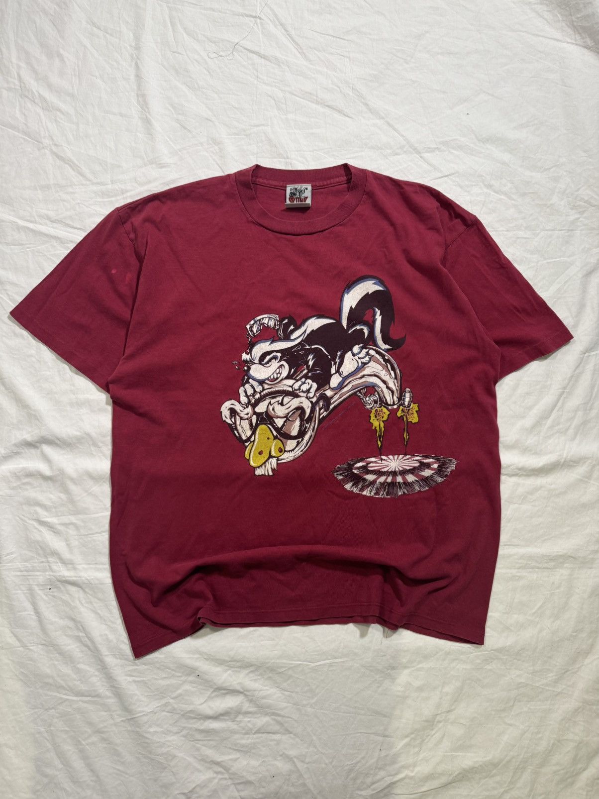 Hook-Ups Vintage 90s Skunk Hookups Style skateboarding Weed Tee Size US XL / EU 56 / 4 - 1 Thumbnail