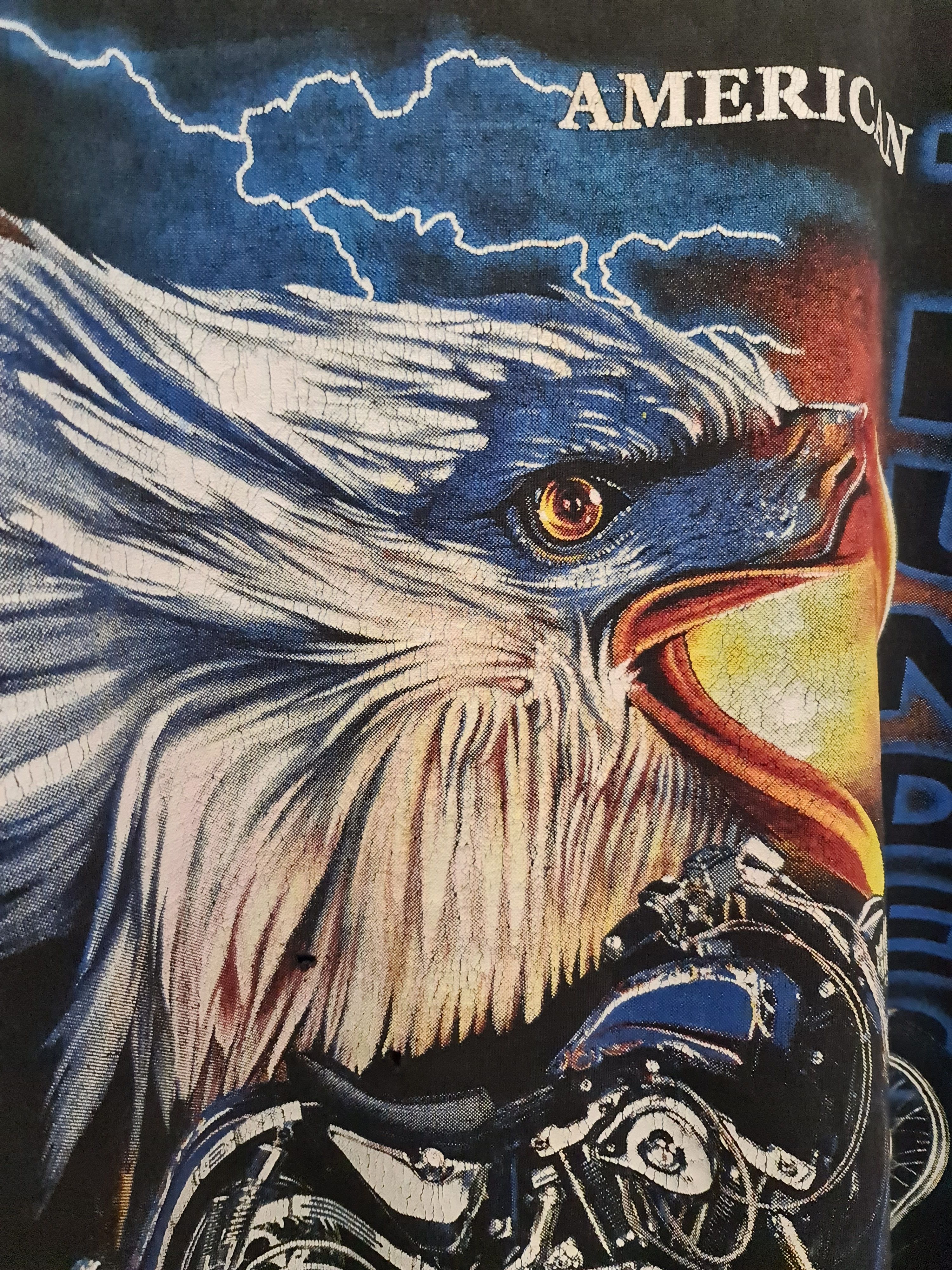 Vintage Vintage 90s American Thunder Eagle Bike T-Shirt tee XL Size US XL / EU 56 / 4 - 4 Thumbnail
