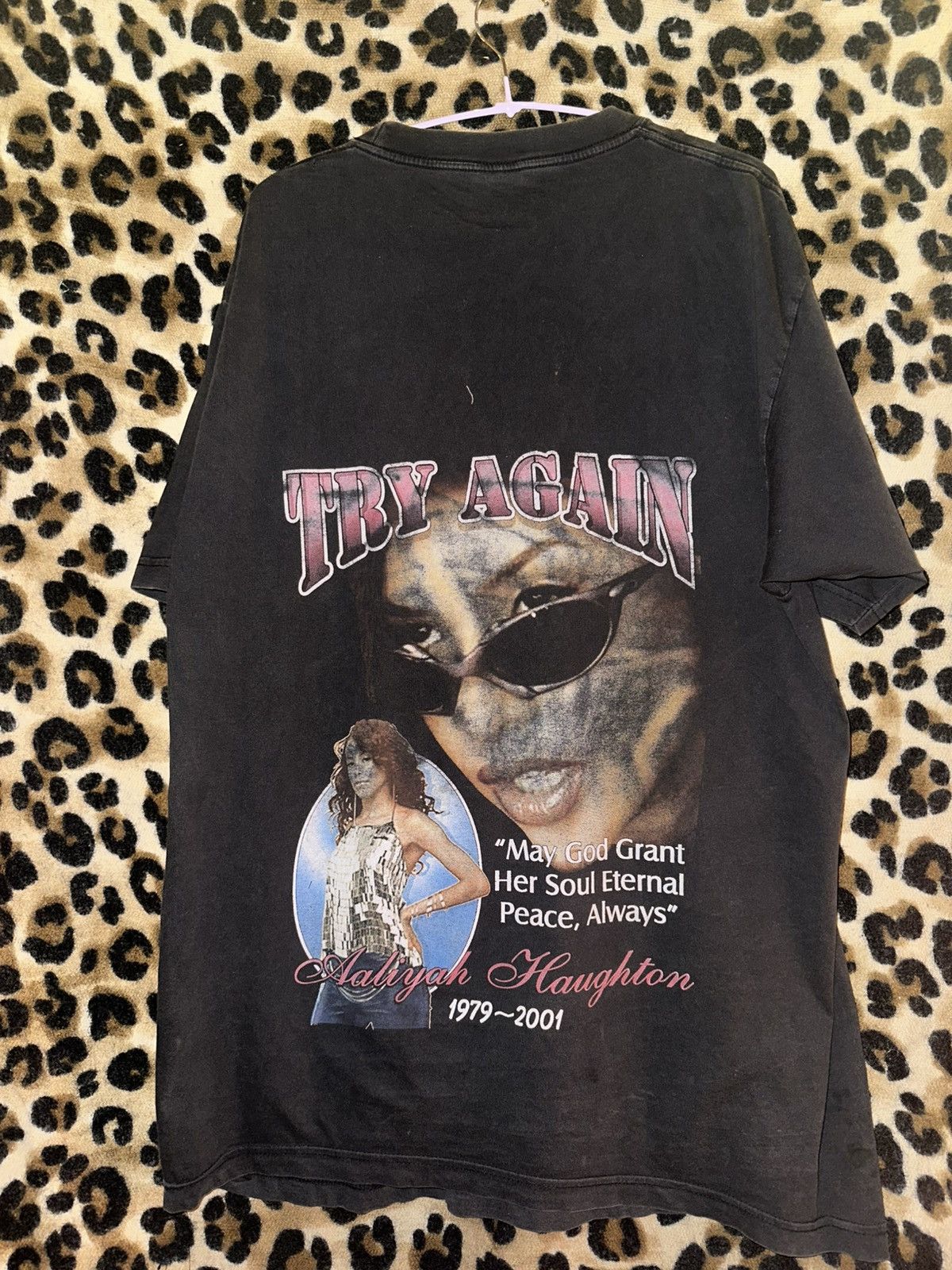 Other Vintage 2001 Aaliyah Memorial T-Shirt • Original • Try Again Size L / US 10 / IT 46 - 2 Thumbnail