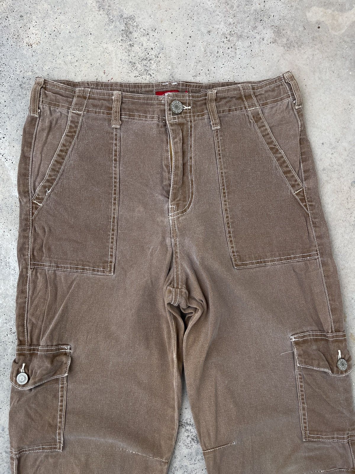 Dickies × Vintage Vintage 90s Faded Brown Dickies Cargo 6 Pocket Pants Size US 31 - 2 Thumbnail