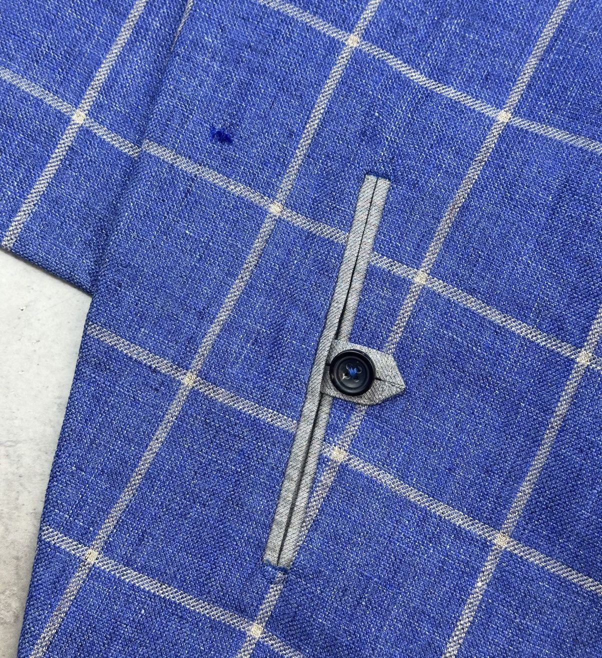 Hackett Hackett Mayfair Linen Blazer Jacket Blue Check 46R / 56R Size 46R - 14 Thumbnail