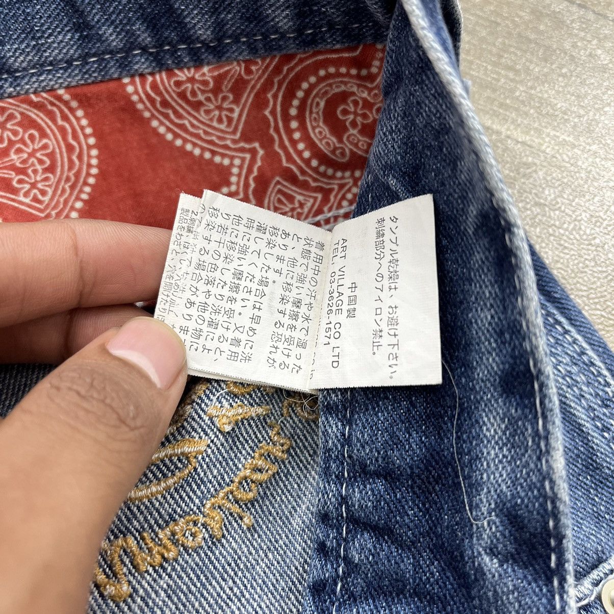 If Six Was Nine × Japanese Brand × Le Grande Bleu (L.G.B.) Mind of USA Distressed Patch Work Double Knee Painted Jeans Size US 32 / EU 48 - 10 Thumbnail
