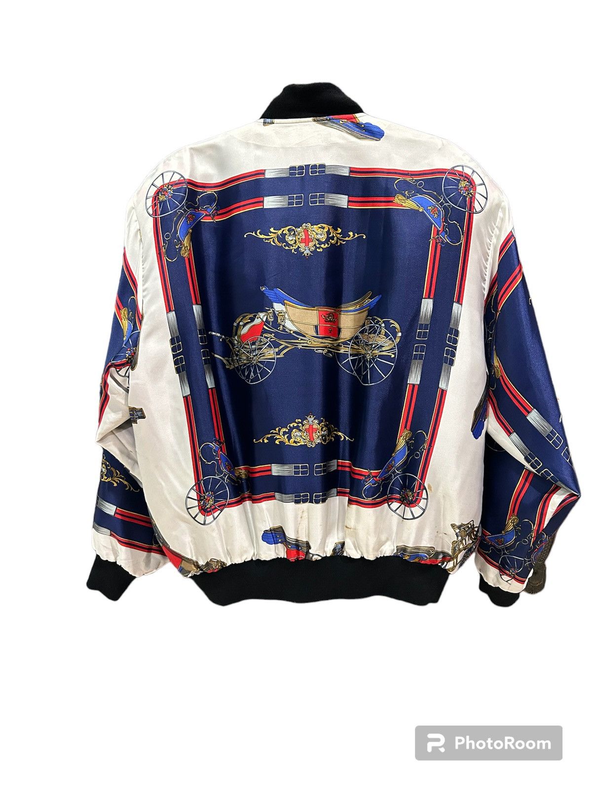 Vintage Vtg Unbrand Picasso Reversible Bomber Jacket Size US L / EU 52-54 / 3 - 10 Thumbnail