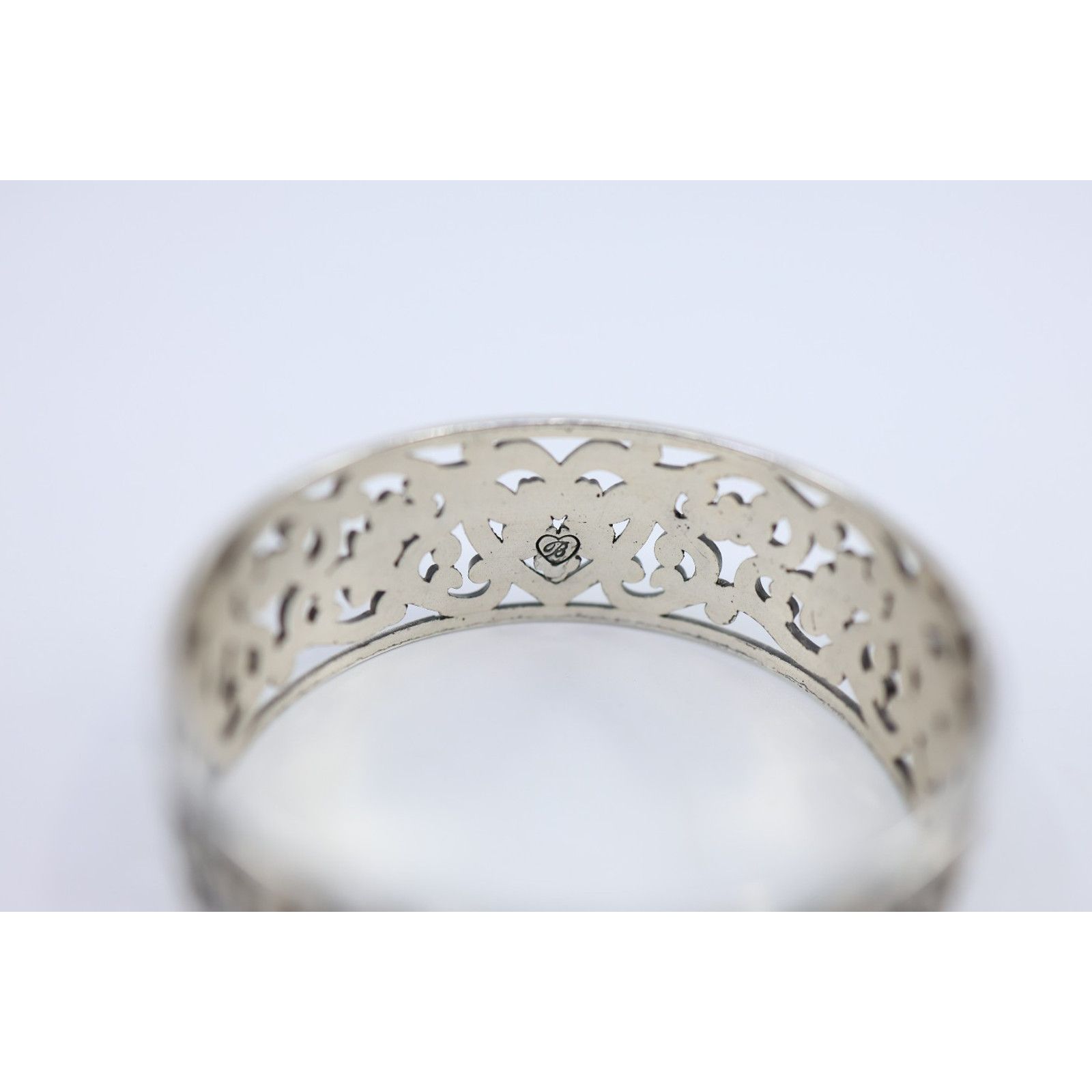Brighton BRIGHTON Silver-Plated Filigree Heart & Floral Cuff Bracelet Size ONE SIZE - 4 Thumbnail