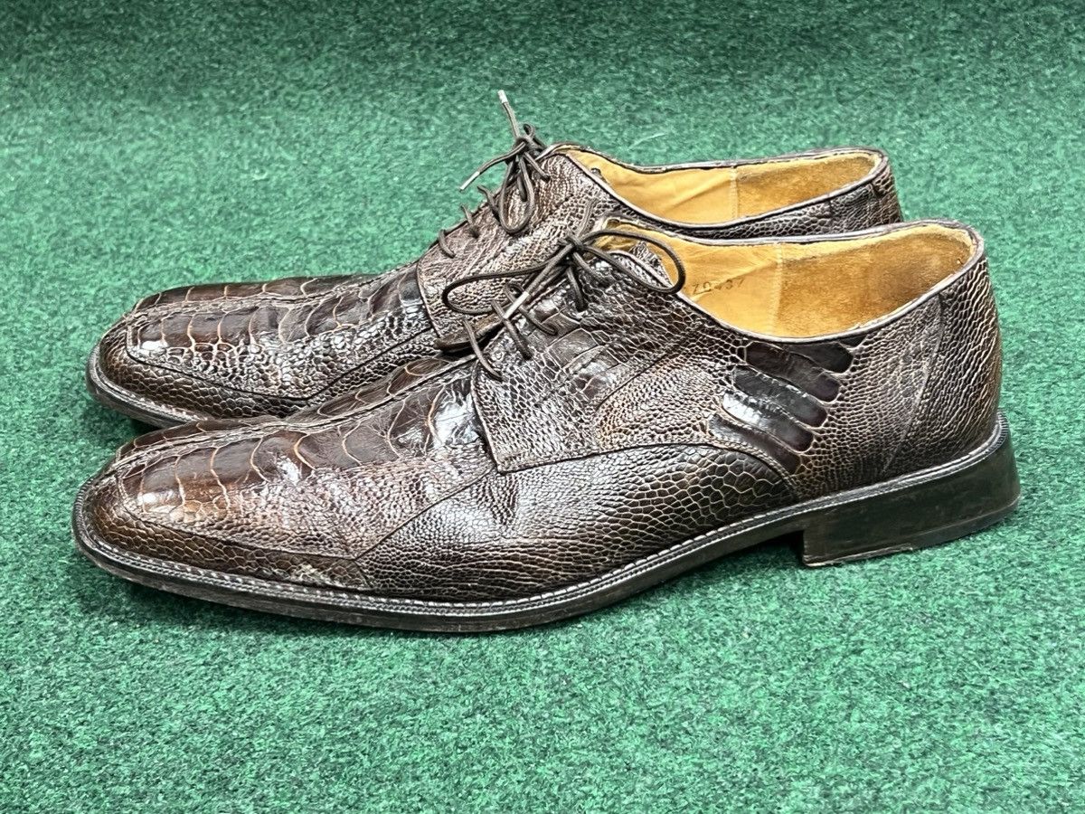 Belvedere Belvedere Genuine Ostrich Leather Oxford Shoes Size US 11 / EU 44 - 1 Thumbnail