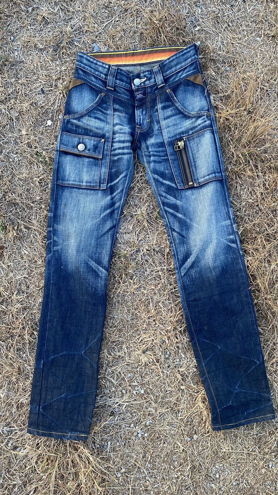 Edwin Edwin Blue Trip Jeans Front Pocket Nice Design Size US 29 - 1 Thumbnail