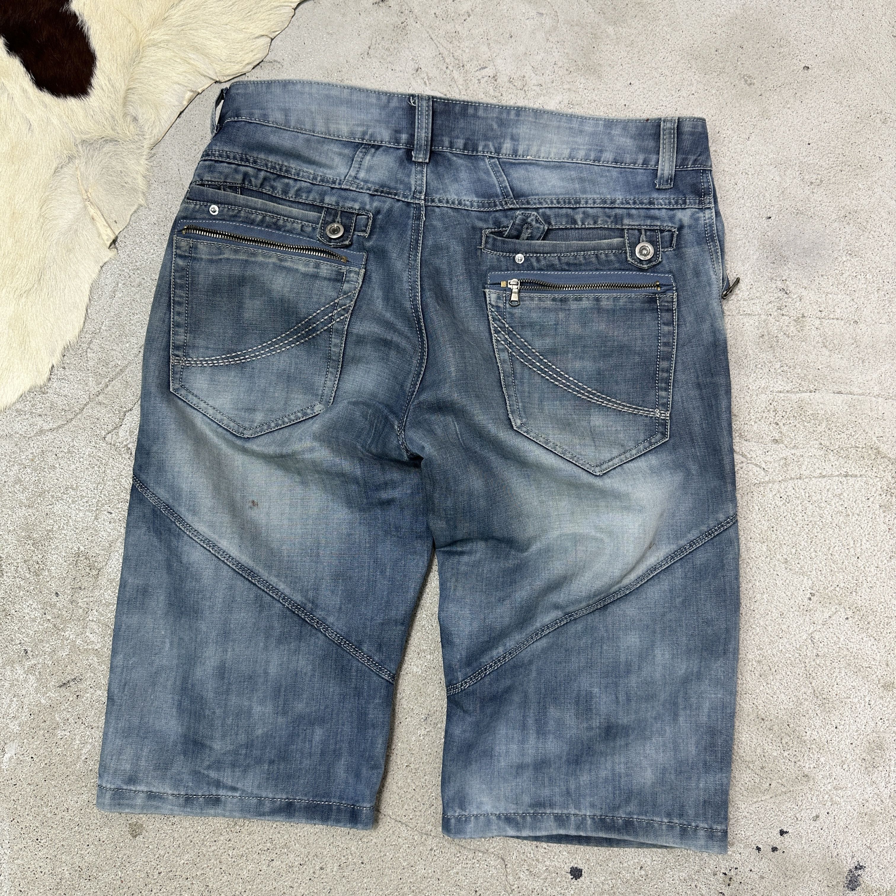 Vintage Vintage Denim Hip Hop Streetwear Washed Jeans Jorts Y2K Size US 33 - 4 Thumbnail