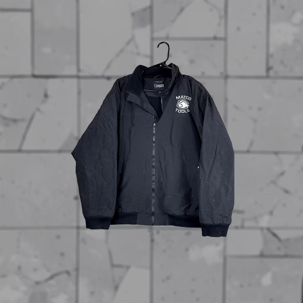 Logo 7 VINTAGE Matco Tools Jacket Mens XL Black Insulated Bomber Full Zip Logo Nylon Workwear Size US XL / EU 56 / 4 - 1 Thumbnail