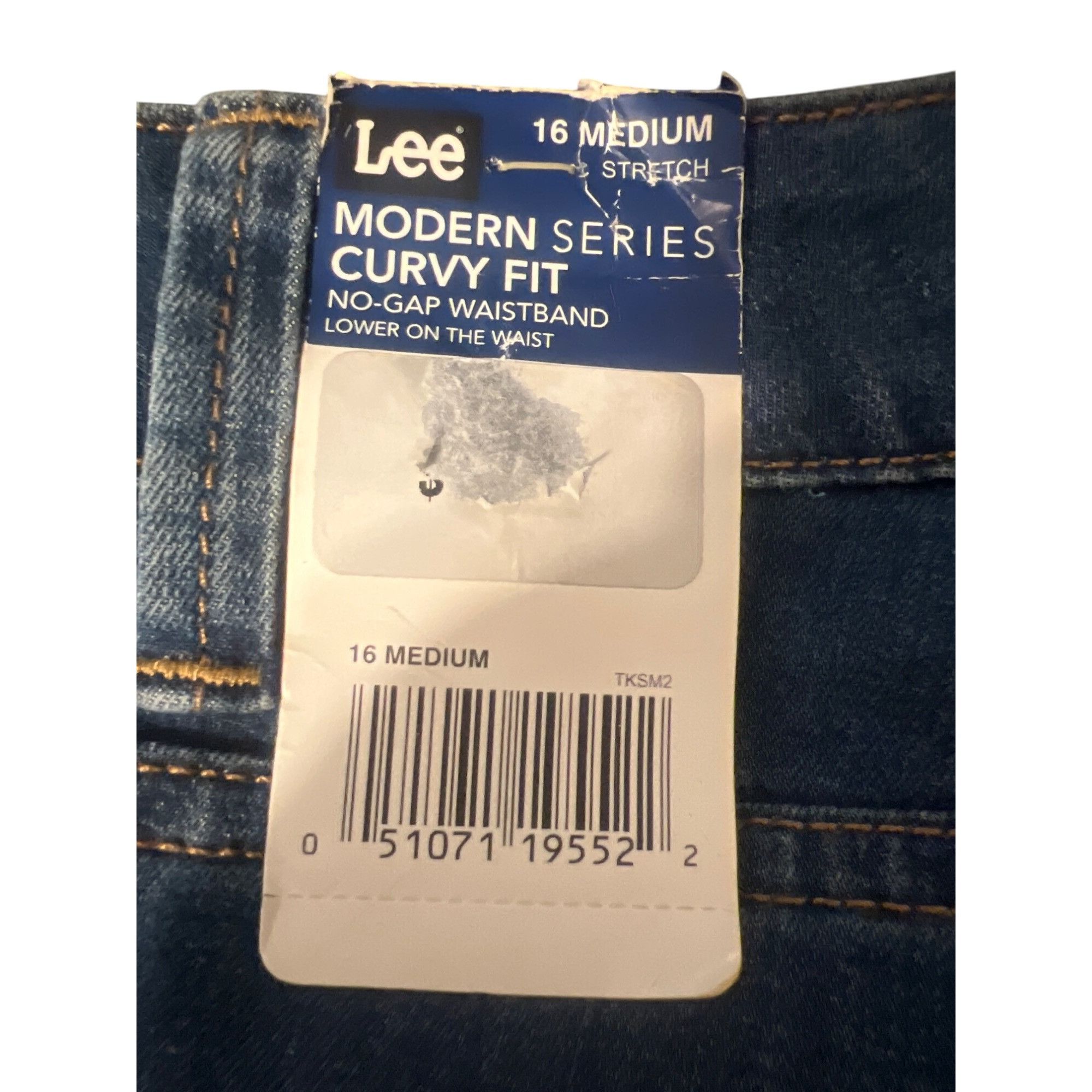 Lee Lee Modern Curvy Fit Denim Jean Shorts No Gap Waistband Lowe Size 38" / US 16 / IT 52 - 4 Thumbnail