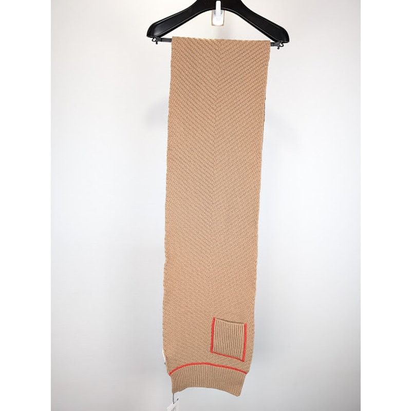 Bottega Veneta o1rshd1 Size: OS / Overlock Wool Cashmere Scarf in Camel Size ONE SIZE - 1 Thumbnail