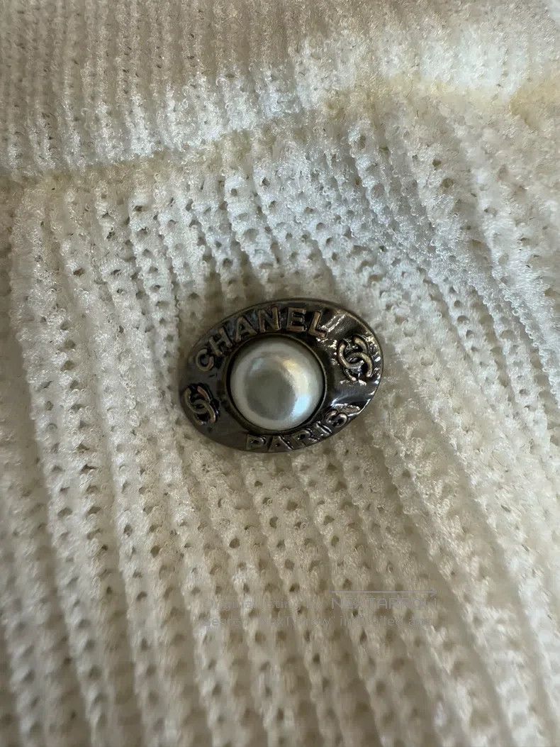 Chanel Chanel White knitted pleated skirt Size 42" / US 20 - 3 Thumbnail