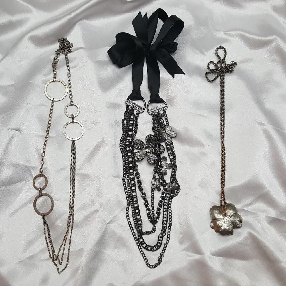 Designer Double Flower Necklace Bundle Size ONE SIZE - 2 Thumbnail