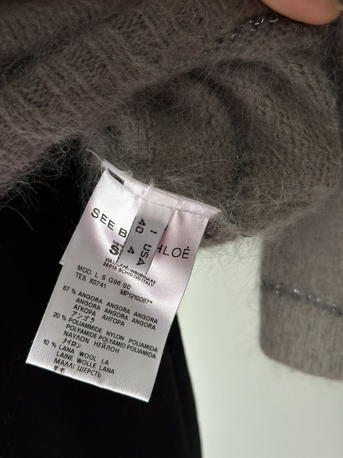See by Chloe See by Chloé grey long soft winter wool angora sweater striped Size S / US 4 / IT 40 - 6 Thumbnail