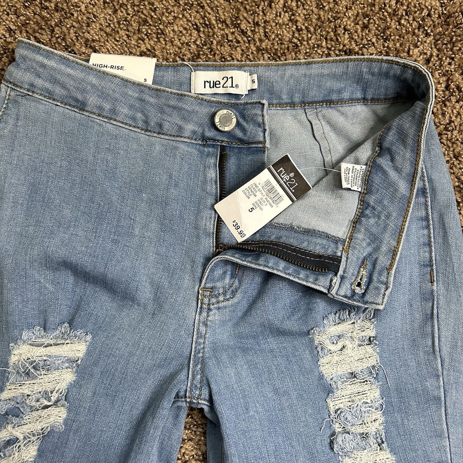 rue21 Rue21 Jeans sz 5 Junior Blue Flare Bell Bottom Stretch Y2K Size 25" / US 0 / IT 36 - 2 Thumbnail