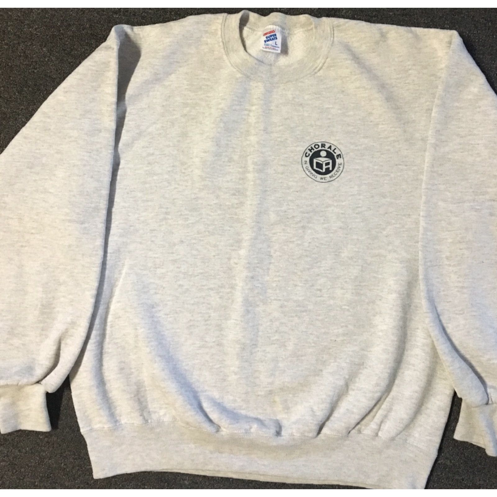 Jerzees Vtg 90s Chorale Sing Sweatshirt L USA Jam Grunge Music Theater 80s Acting Jerzees Sweatshirt Men's Gray Size L Size US L / EU 52-54 / 3 - 2 Thumbnail