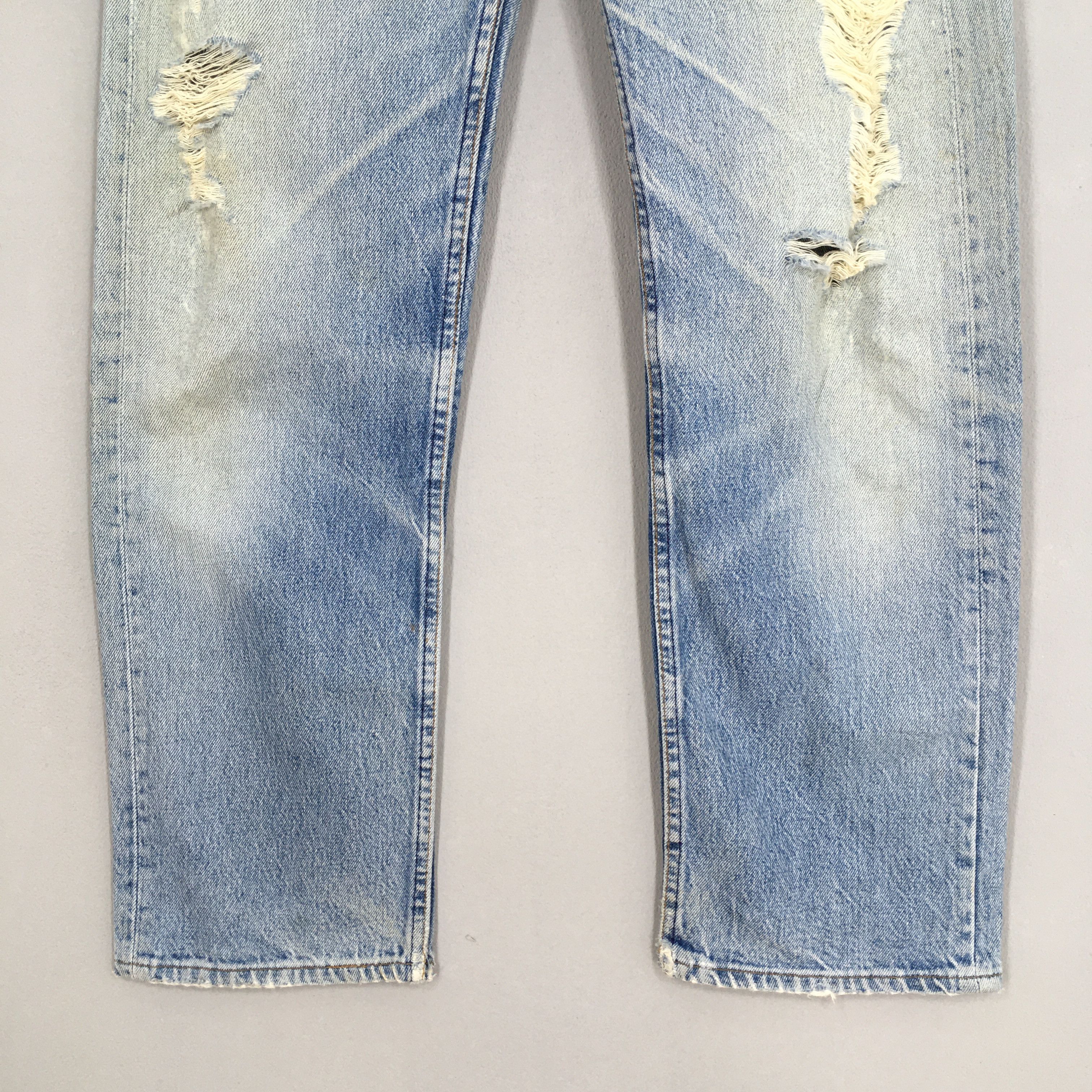 Levi's Size 31x29 Vintage 90s Levi's 501 Distressed Jeans S1679 Size US 31 - 4 Thumbnail