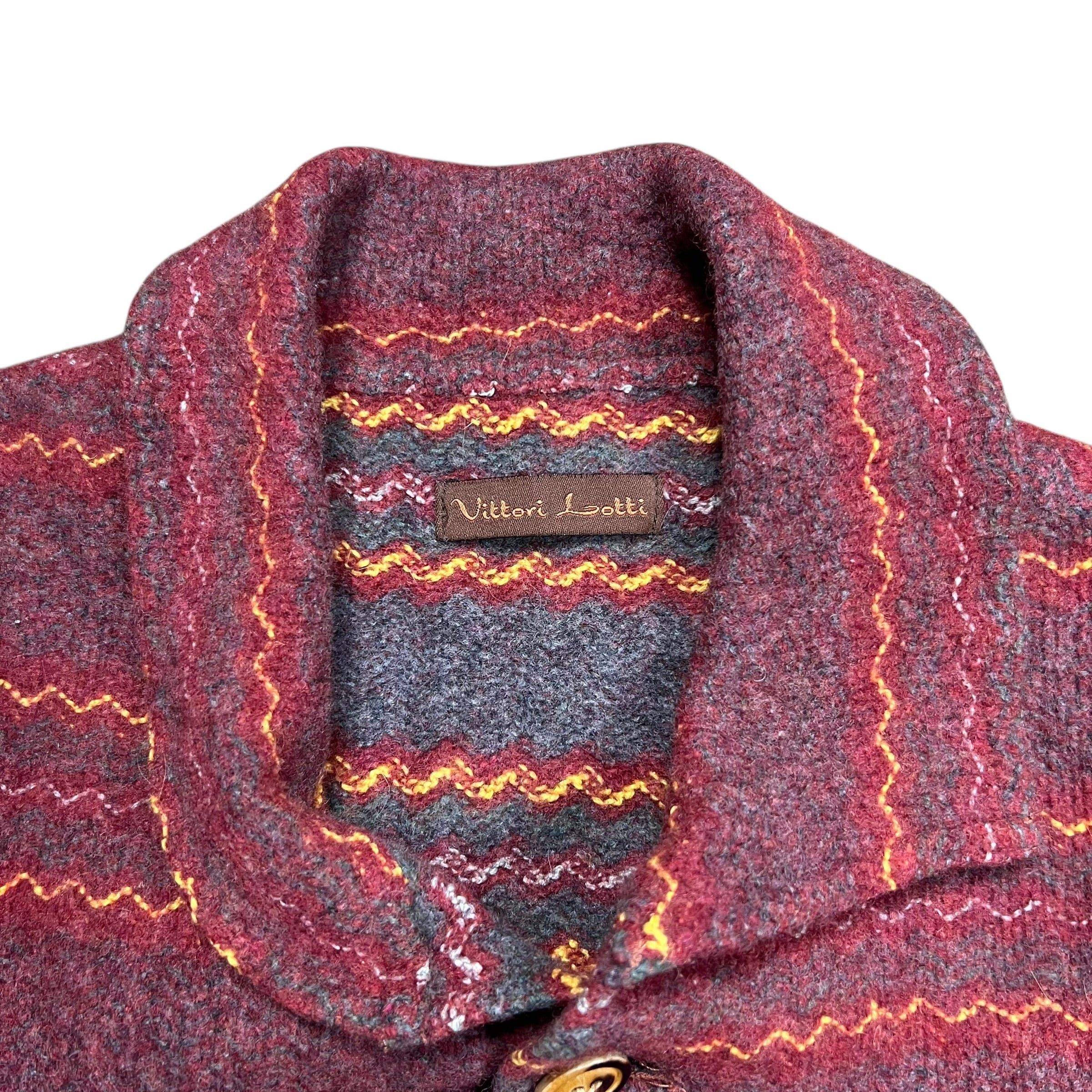 Vintage Vittori Lotti Striped Italian Wool Jacket - S Size S / US 4 / IT 40 - 3 Thumbnail