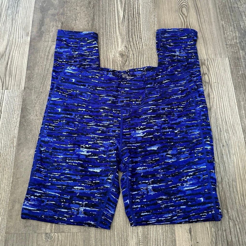 Other 32 cool black blue striped leggings Size 28" / US 6 / IT 42 - 1 Thumbnail