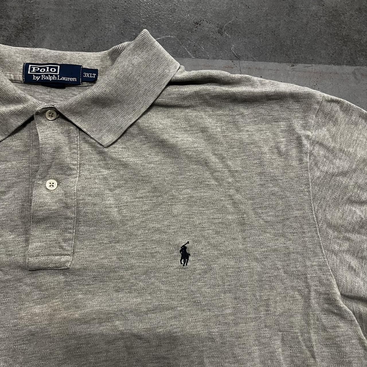 Polo Ralph Lauren Vintage Y2K/2000s Polo Ralph Lauren Grey Polo Shirt! Size US XXL / EU 58 / 5 - 2 Thumbnail