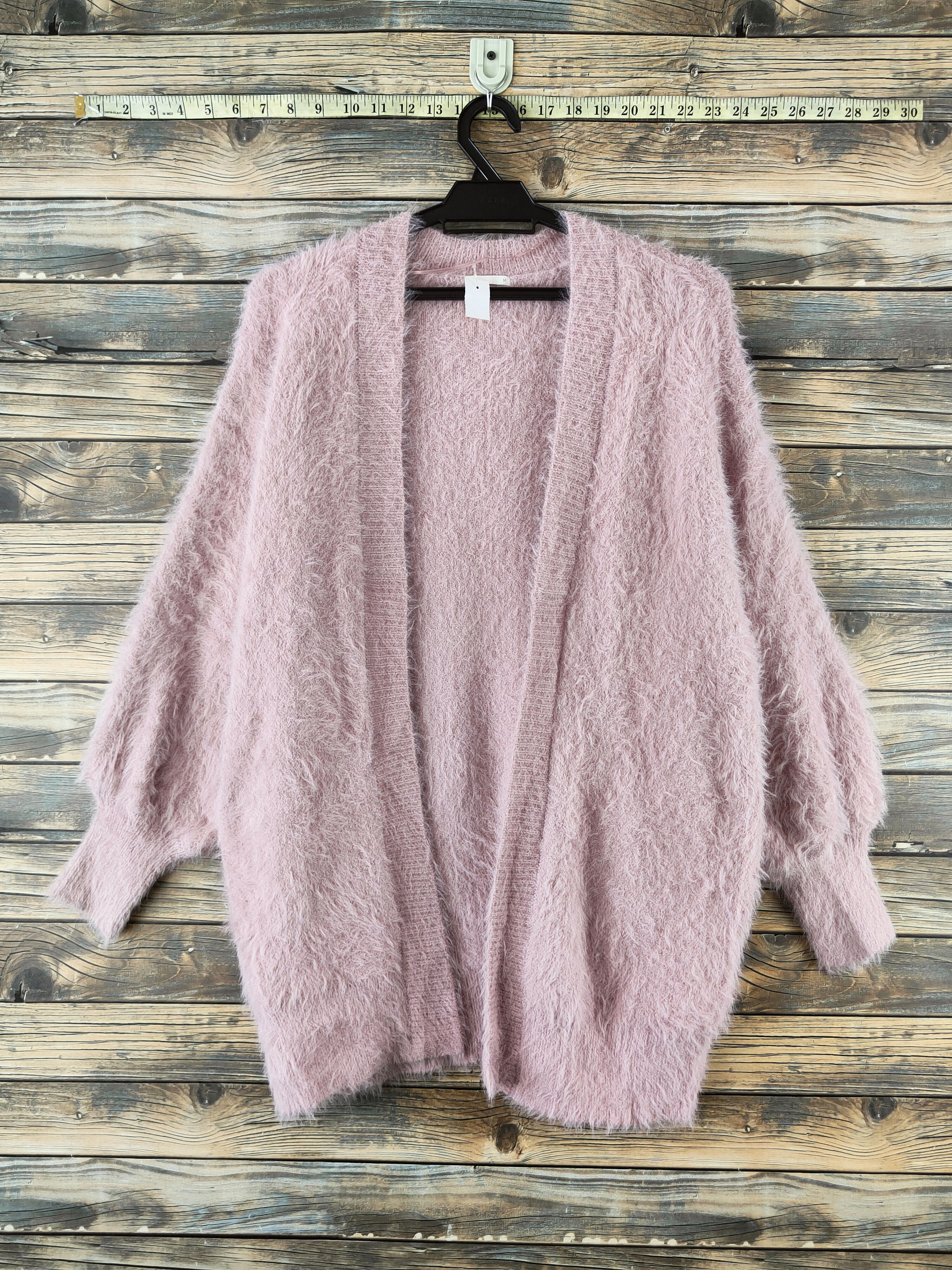 Japanese Brand DL GU Pink Fur Mohair shaggy Knitwear Cardigan #46-997 Size M / US 6-8 / IT 42-44 - 1 Thumbnail