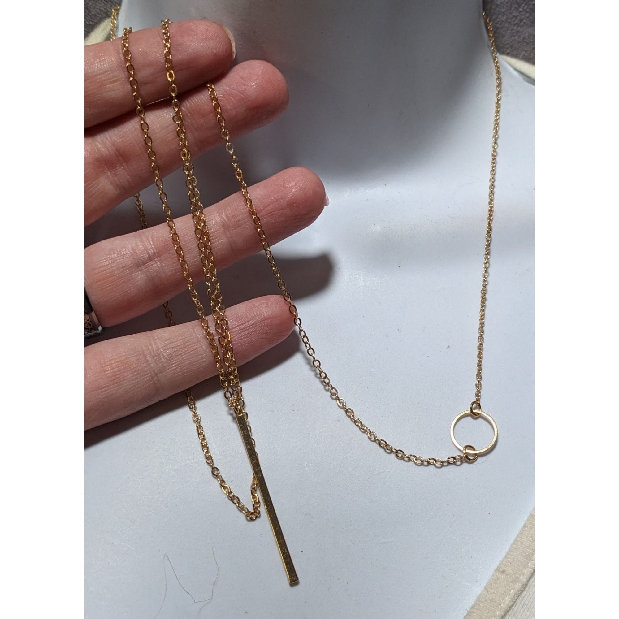 Other Minimalist Gold Geometric Charm Chain Necklace Size ONE SIZE - 6 Thumbnail