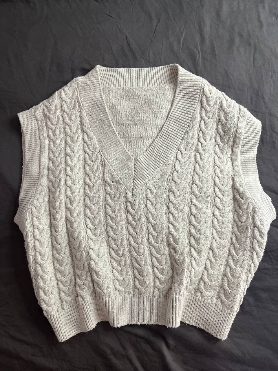 Vintage Textured knitted vest Size US L / EU 52-54 / 3 - 1 Thumbnail