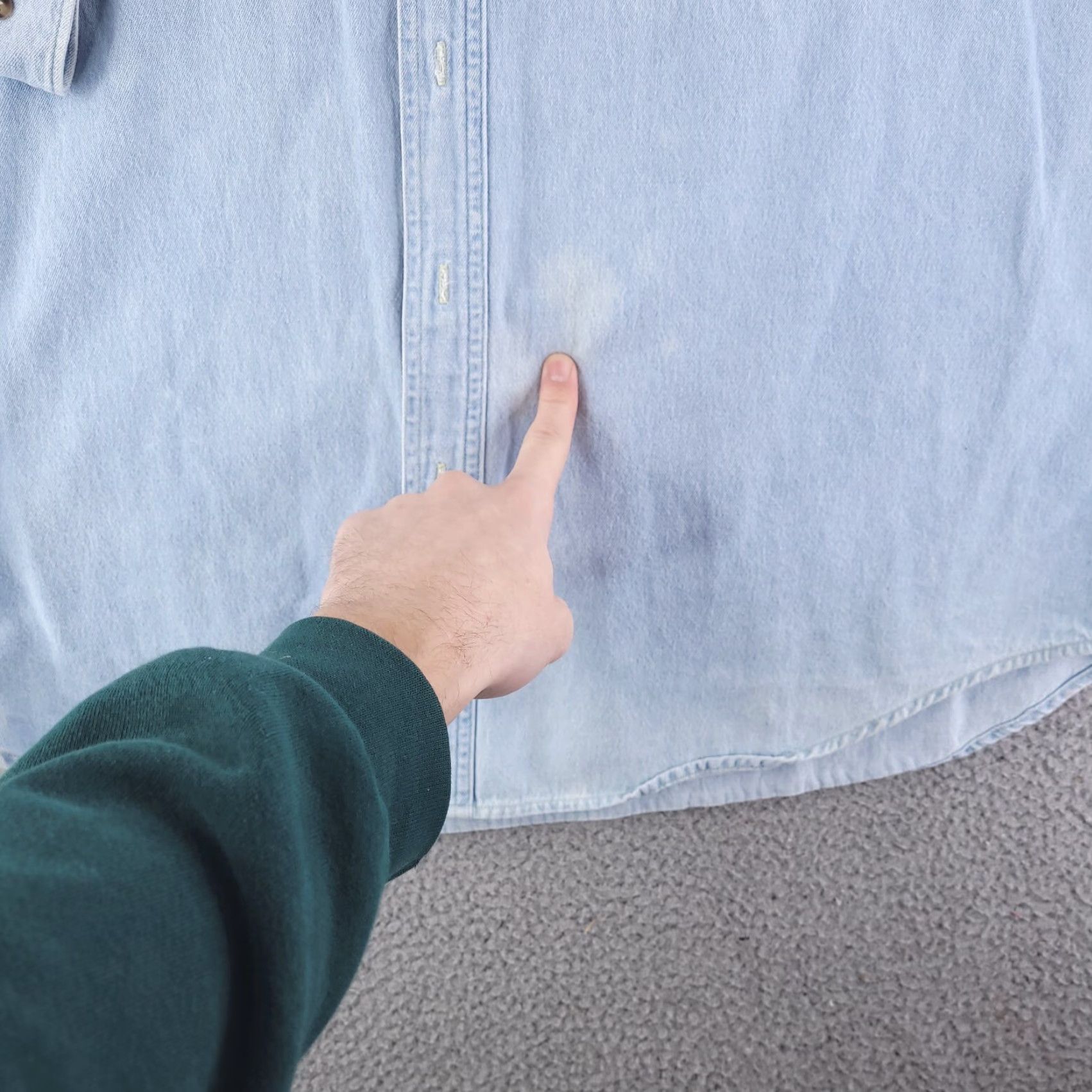 Jerzees VINTAGE Jerzees Shirt Mens XL Denim Long Sleeve Western Jean Crawfish Size US XL / EU 56 / 4 - 4 Thumbnail