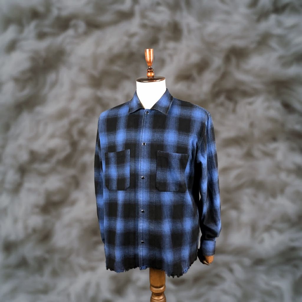 The Kooples The Kooples Shirt Blue Cotton Check M Regular Men Button-Up Shirt Size US M / EU 48-50 / 2 - 1 Thumbnail