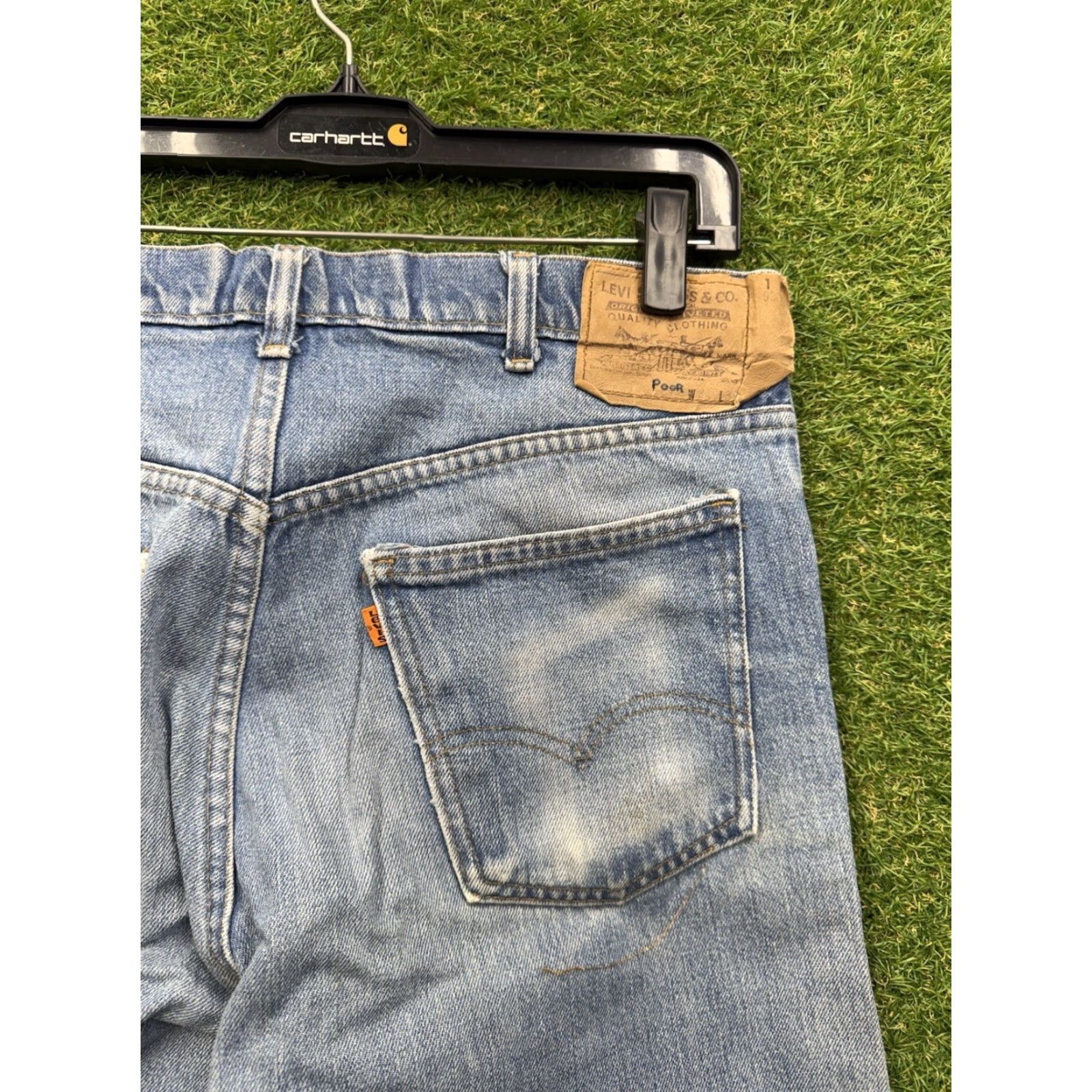 Levi's VINTAGE Levi's 517 Jeans Mens 32x36 Boot Cut Light Wash Denim Blue USA Cowboy 90s Mens Size US 32 / EU 48 - 3 Thumbnail