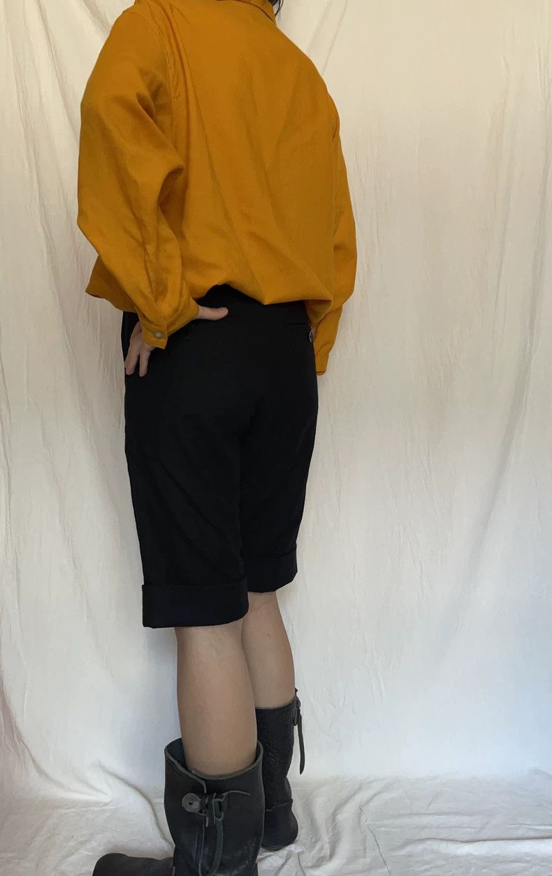 Y's Y's size 1 Black wool woolen rolled-up casual midi pants Size US 28 / EU 44 - 6 Thumbnail