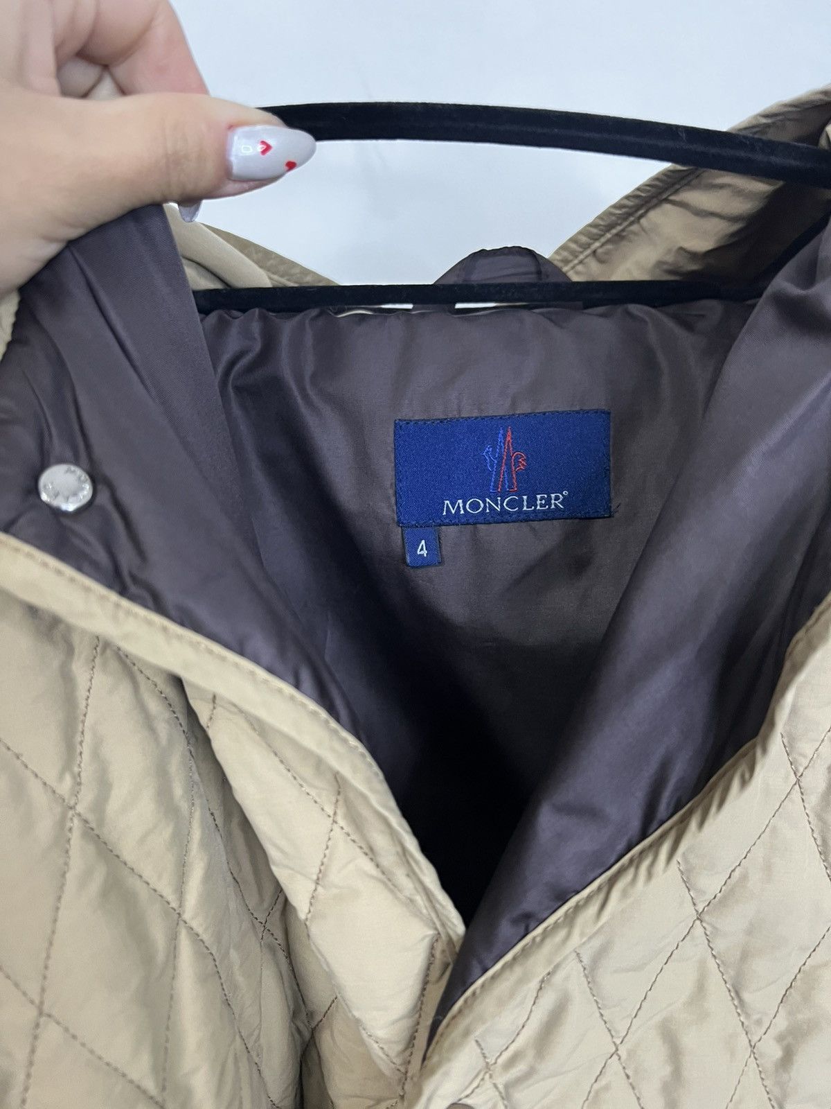 Moncler Moncler quilted jacket beige vintage L Size US L / EU 52-54 / 3 - 2 Thumbnail