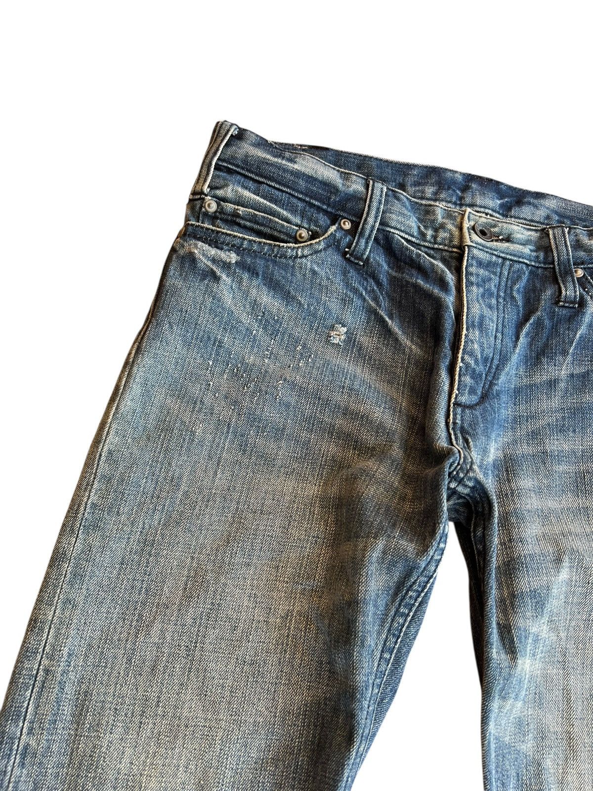 Japanese Brand Vintage Japanese Brand Burden Flare Distressed Painted Jean Size US 30 / EU 46 - 7 Thumbnail