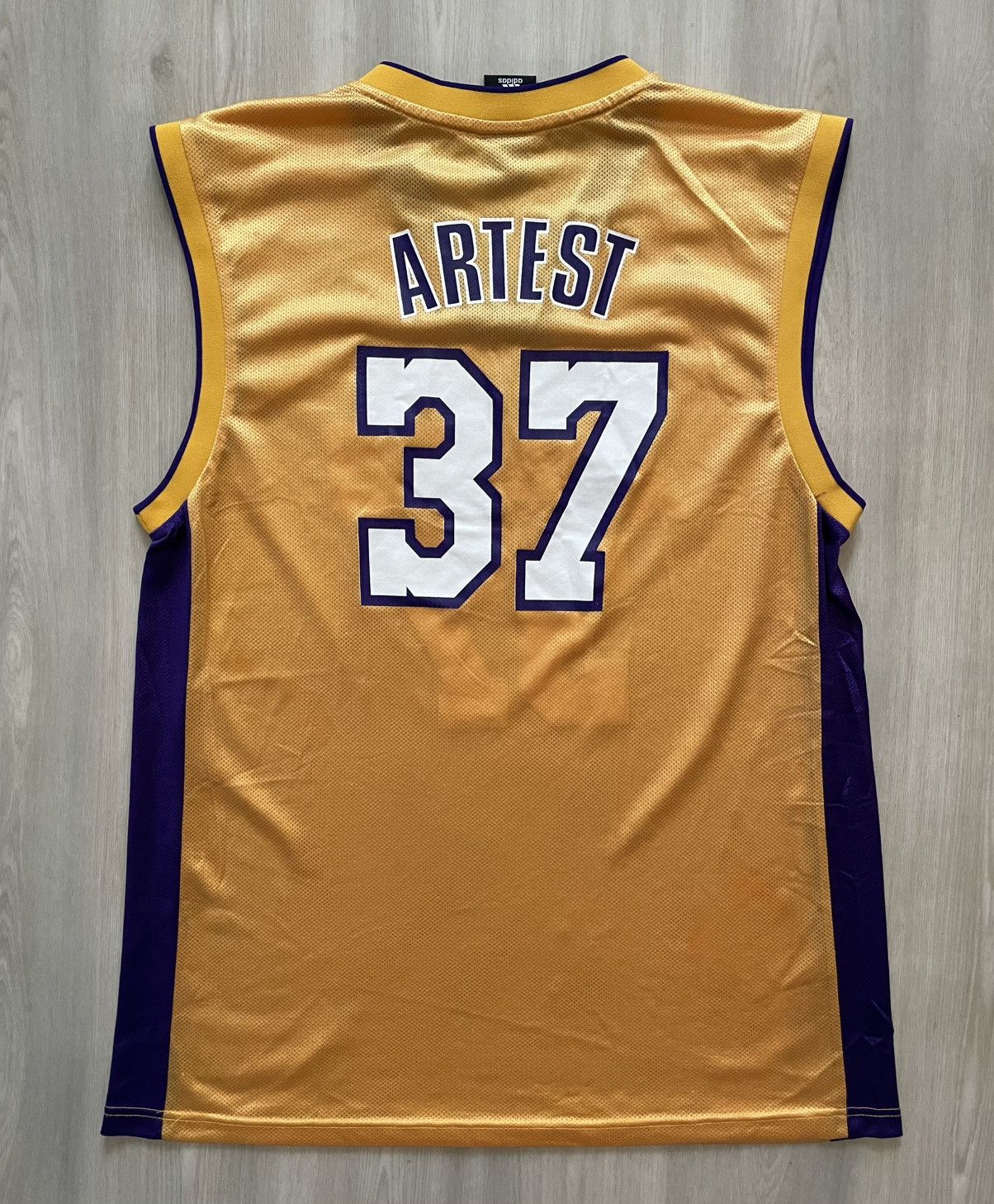 Adidas × Vintage RARE Vintage Adidas Los Angeles Lakers Ron Artest Sz L Size US L / EU 52-54 / 3 - 1 Thumbnail