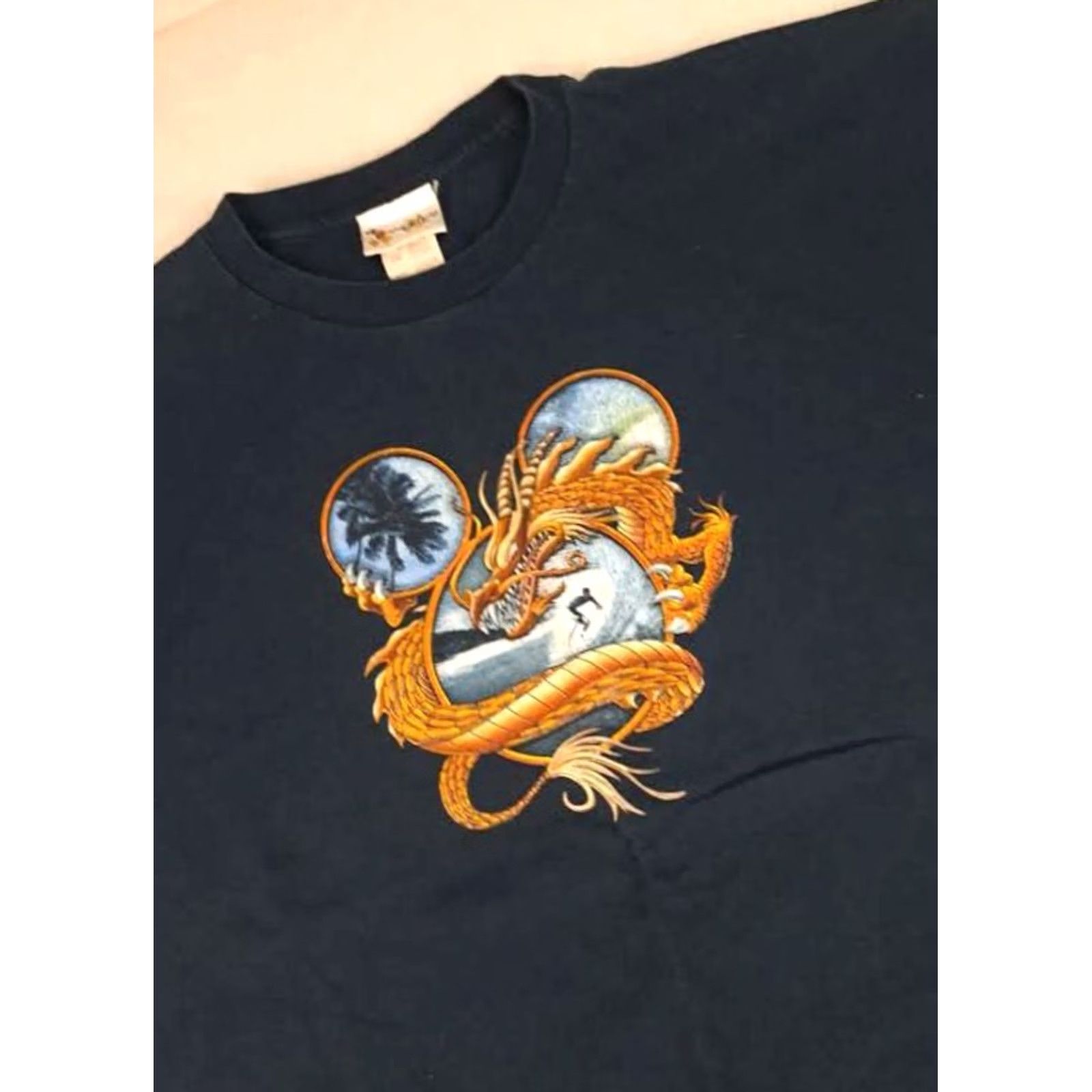 Vintage VINTAGE Walt Disney World T-Shirt Dragon 2XL Unisex Adults 90s Theme Ride Blue Cotton Short Sleeve Crew Neck Canvas Logo Shirt Mens Girls Size US XXL / EU 58 / 5 - 2 Thumbnail