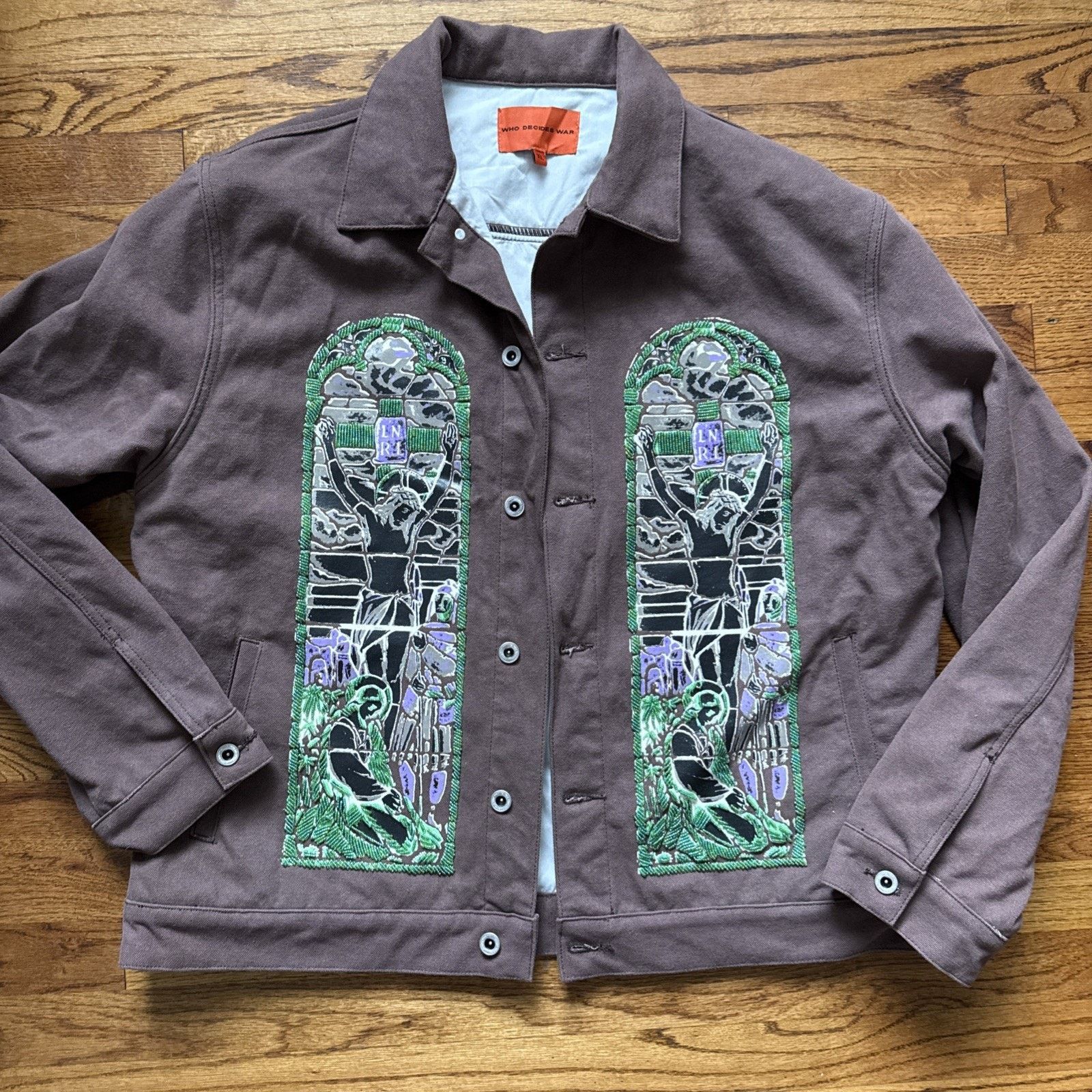 Who Decides War Who Decides War Graphic Print Denim Jacket Size XL Size US XL / EU 56 / 4 - 1 Thumbnail