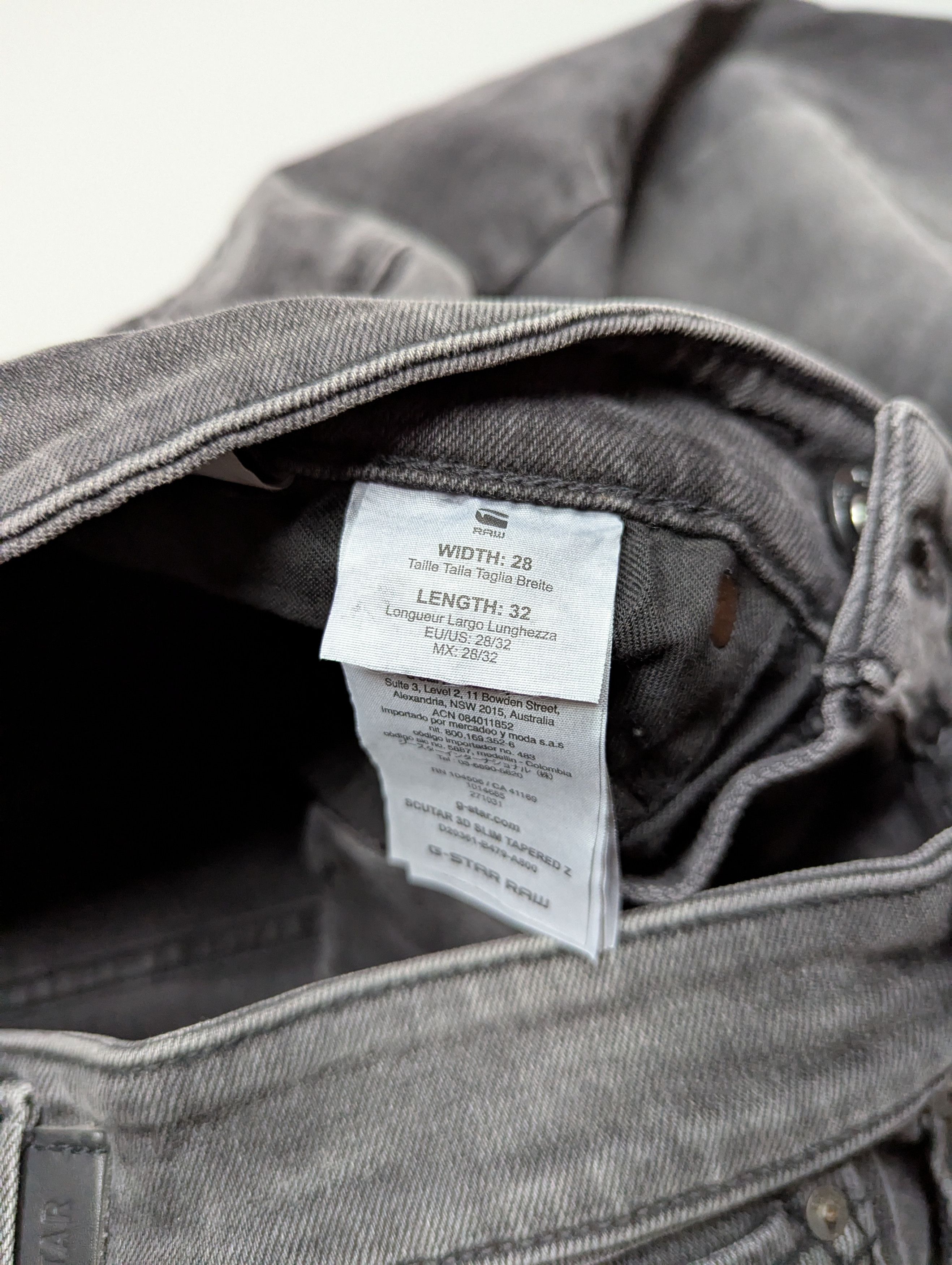 G-Star G-STAR Scutar 3D Slim Tapered Men's Stretch Jeans Size US 28 / EU 44 - 13 Thumbnail