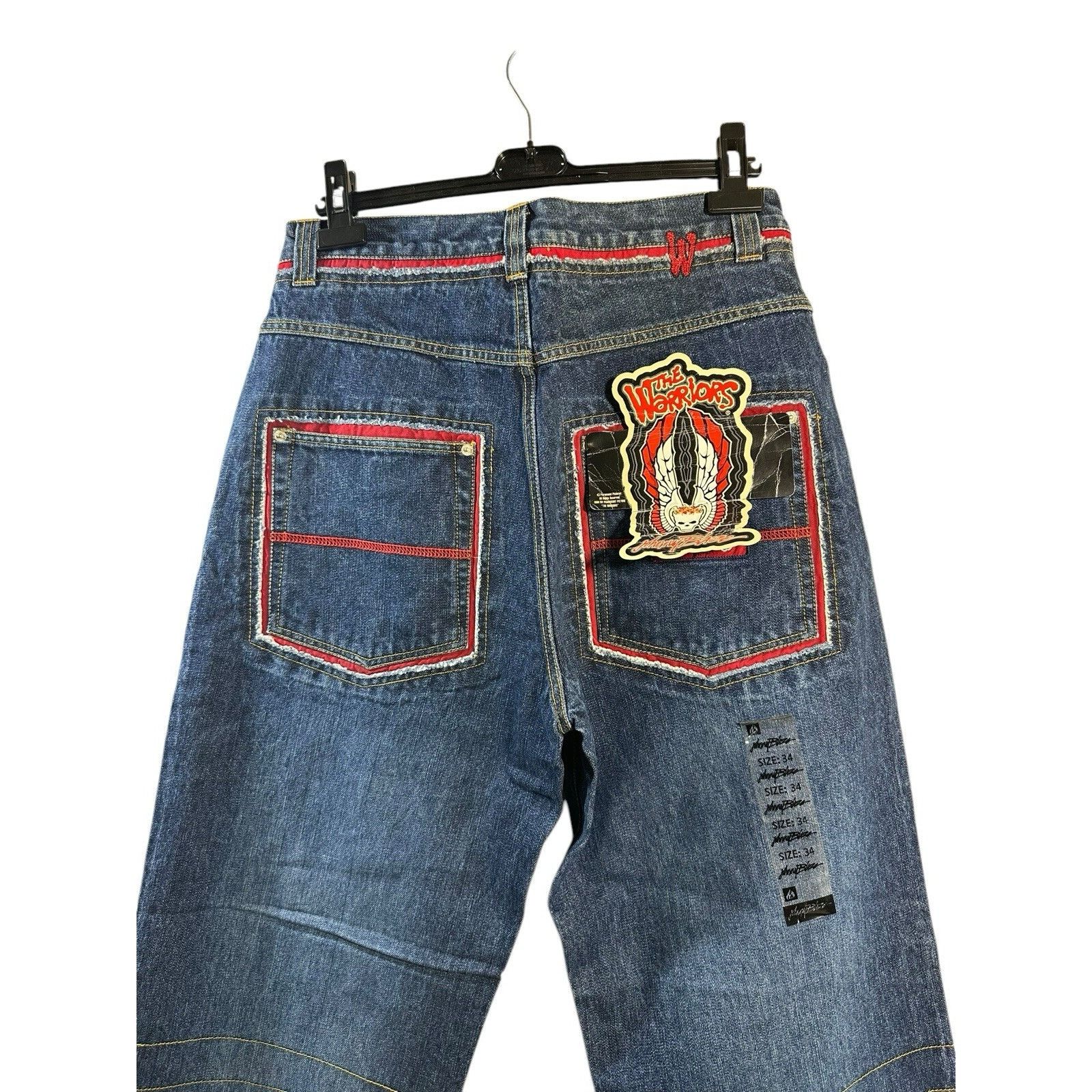 Other Vintage Johnny Blaze X The Warriors Rare Cargo Denim Jeans Y Size US 34 / EU 50 - 5 Thumbnail
