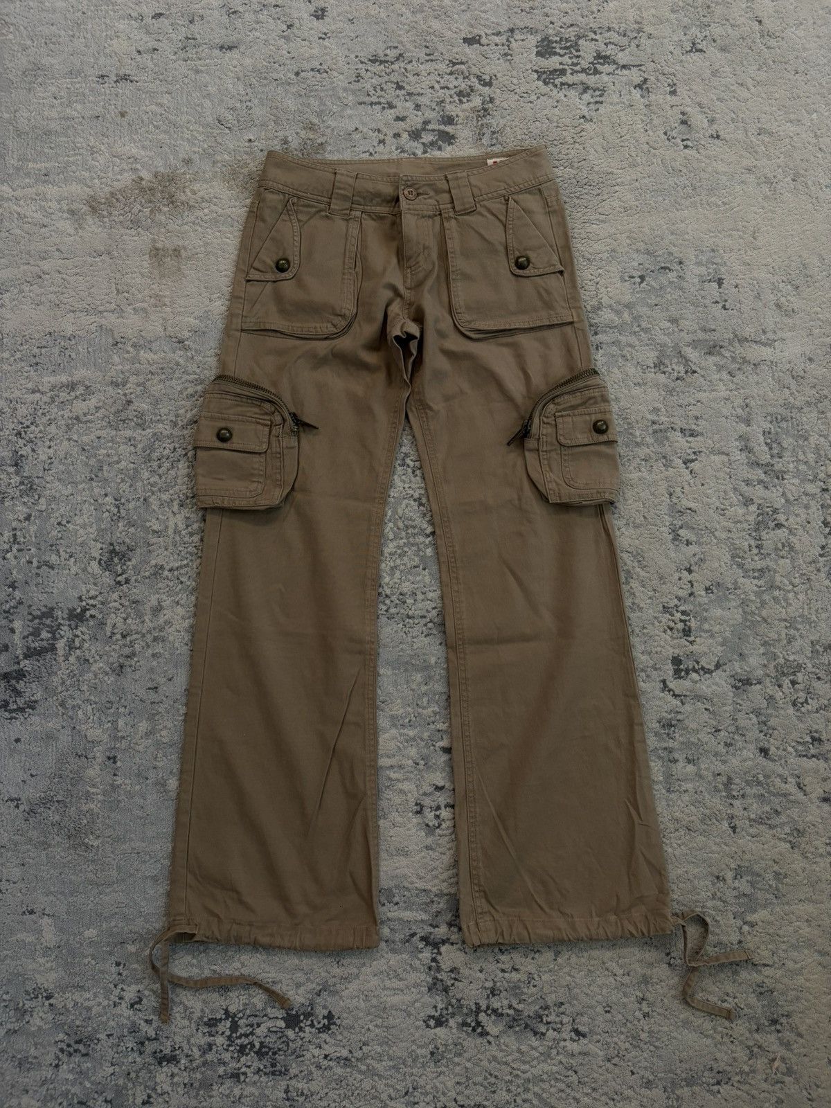 Japanese Brand Kiss Mark - Flared Cargo Pants Size US 28 / EU 44 - 1 Thumbnail