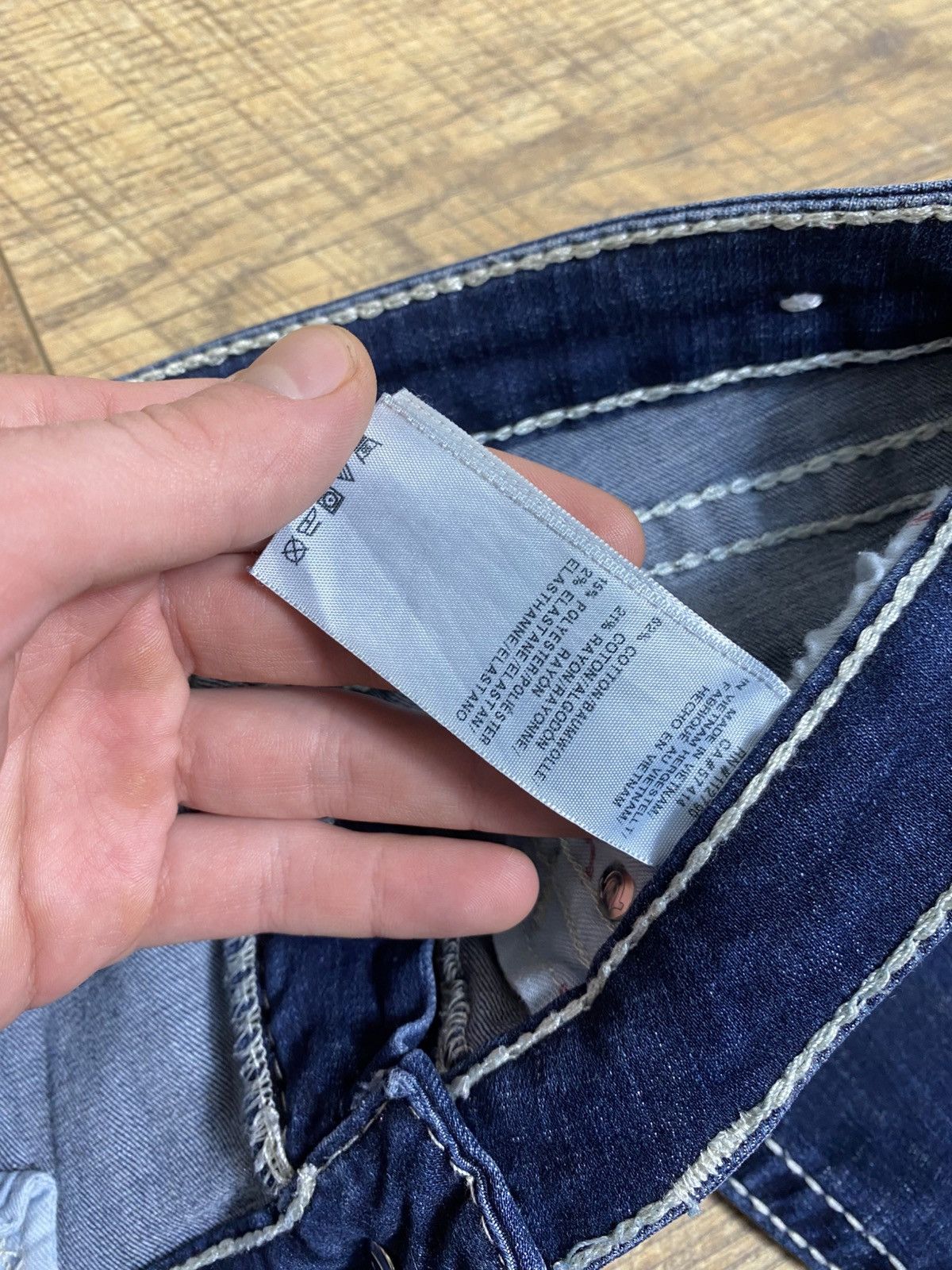 True Religion True Religion Big T Skinny Flap Jeans White Stitch 32 Size 32" / US 10 / IT 46 - 5 Thumbnail