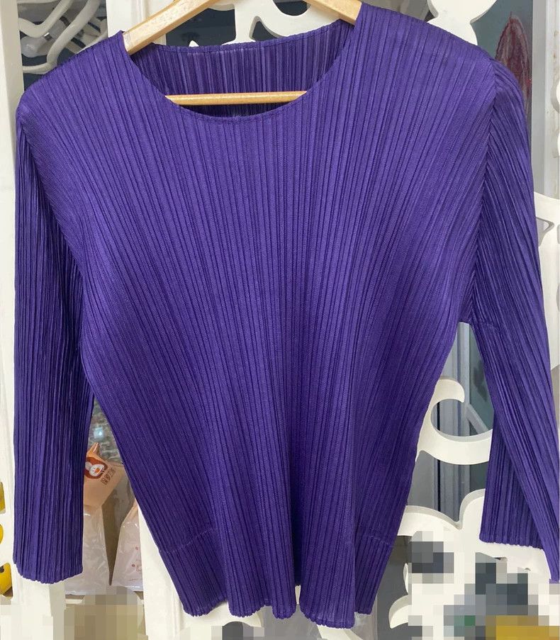 issey miyake size:3 Purple ladies' blouse